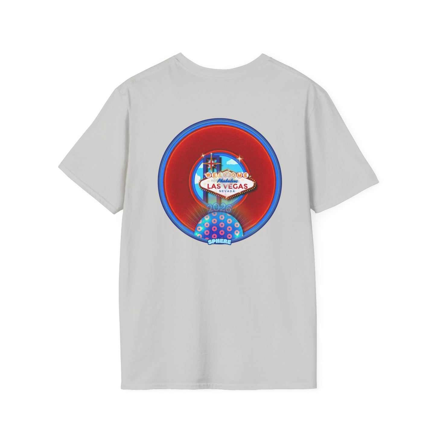 Classic Donut Tee - Unisex Soft-Style - "Viva Las Vegas Donut" - vivid red donut