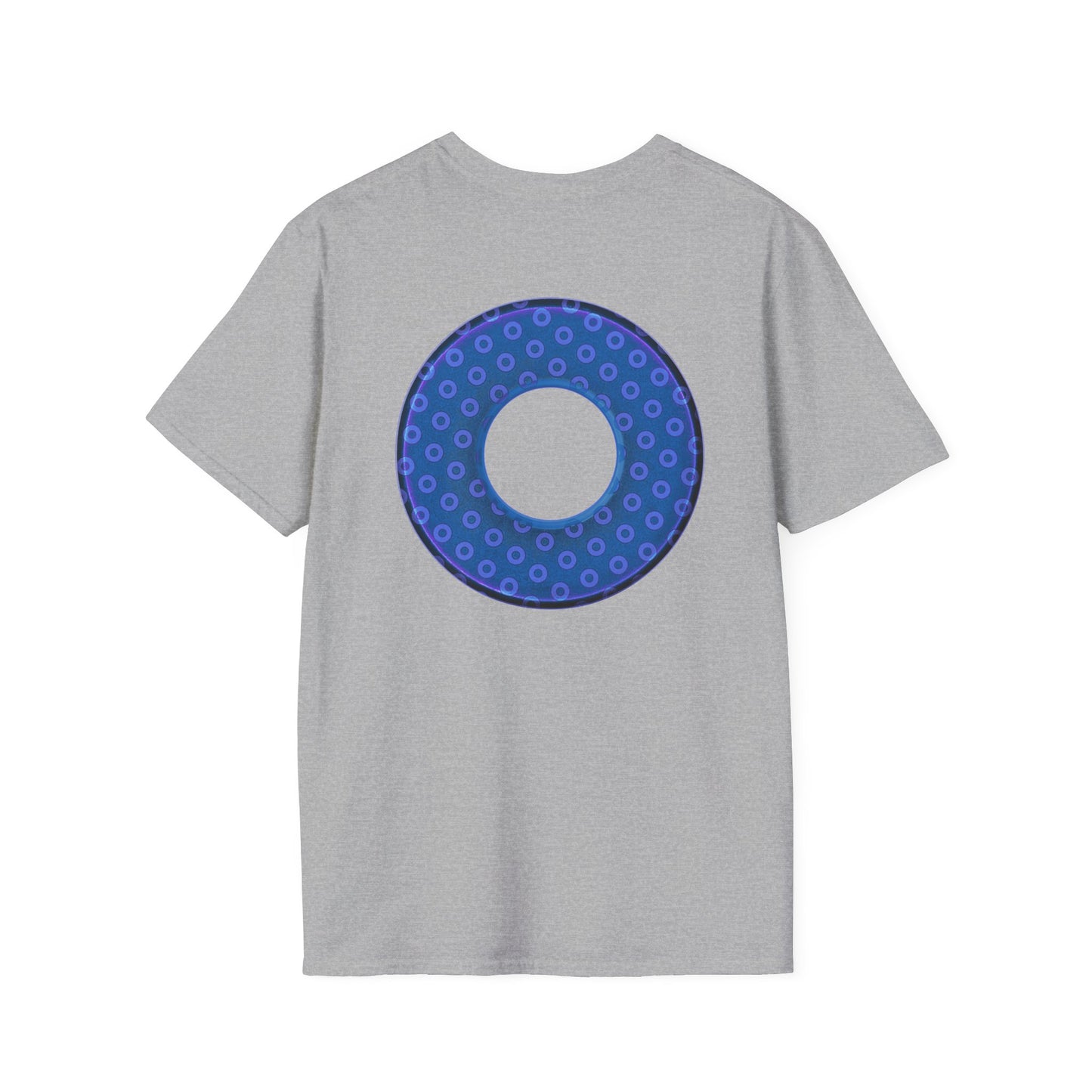 Plain Donuts/Unisex Soft-Style - "Plain Electric Paradoxical Donuts" - light purple/dark blue donuts