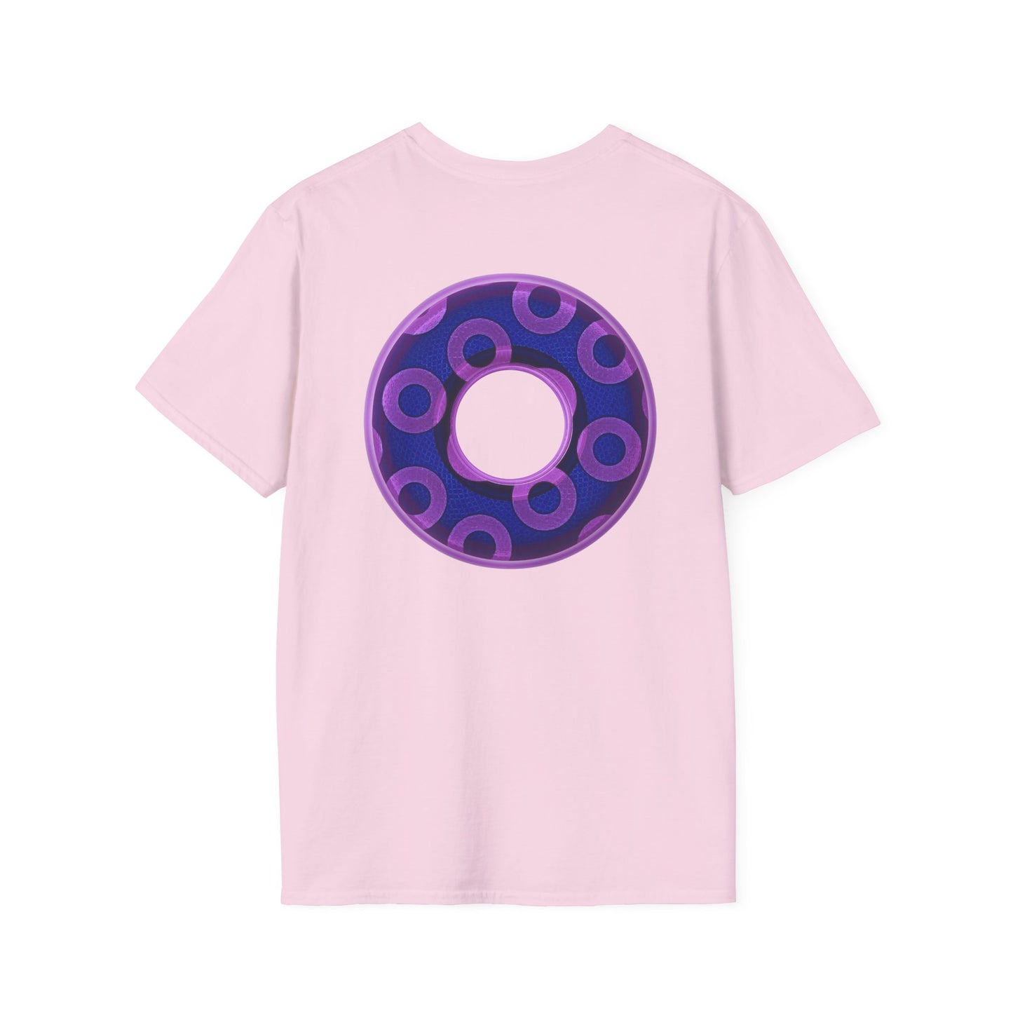 Plain Donuts/Unisex Soft-Style - "Plain Rustic Paradoxical Donuts" - light purple/dark blue donuts