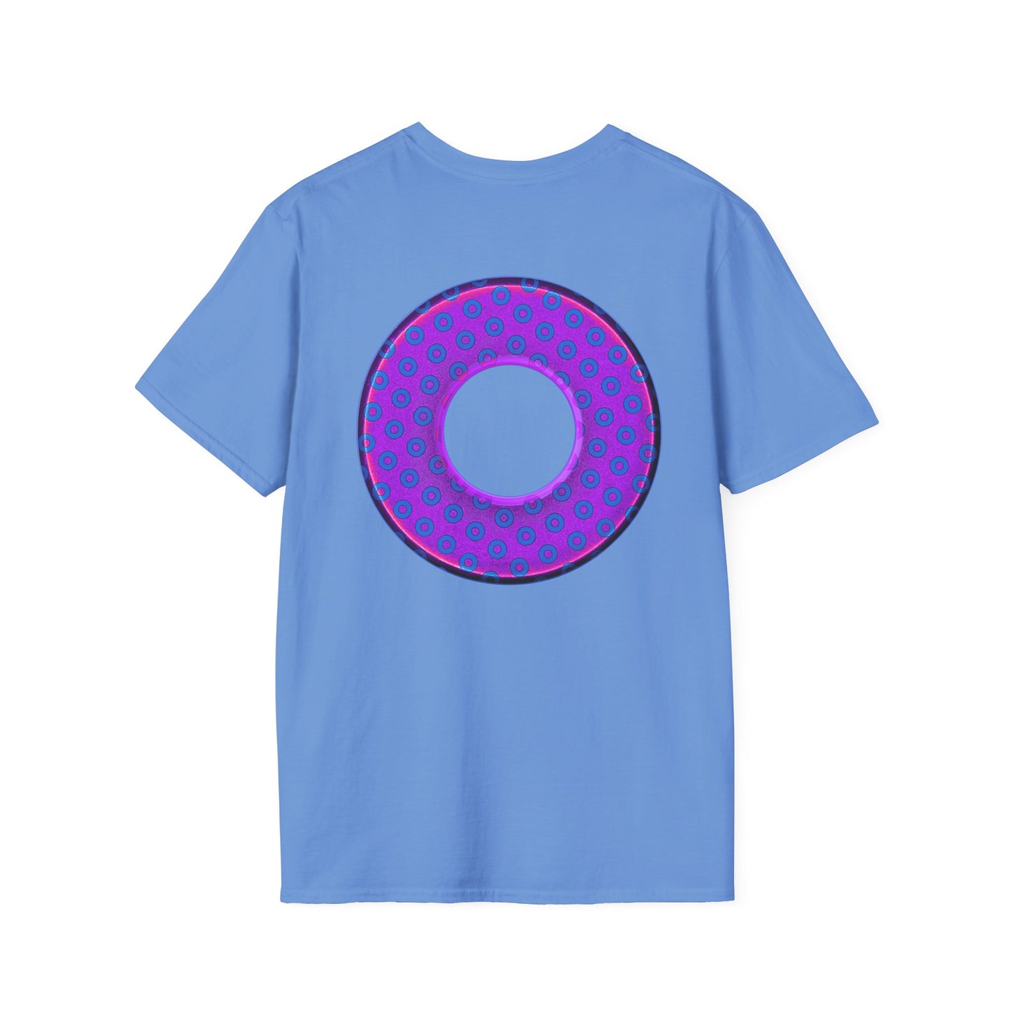 Plain Donuts/Unisex Soft-Style - "Plain Electric Paradoxical Donuts" - bright purple/royal blue donuts