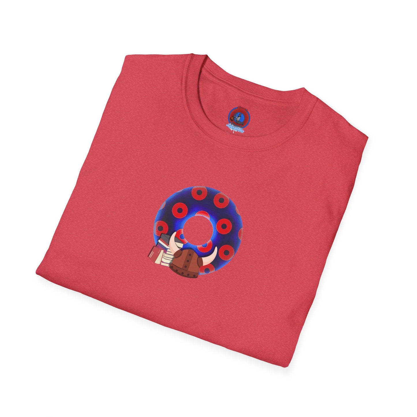 Classic Donut Tee - Unisex Soft-Style - "El Fuego Donut" - paradoxical blue/red donut