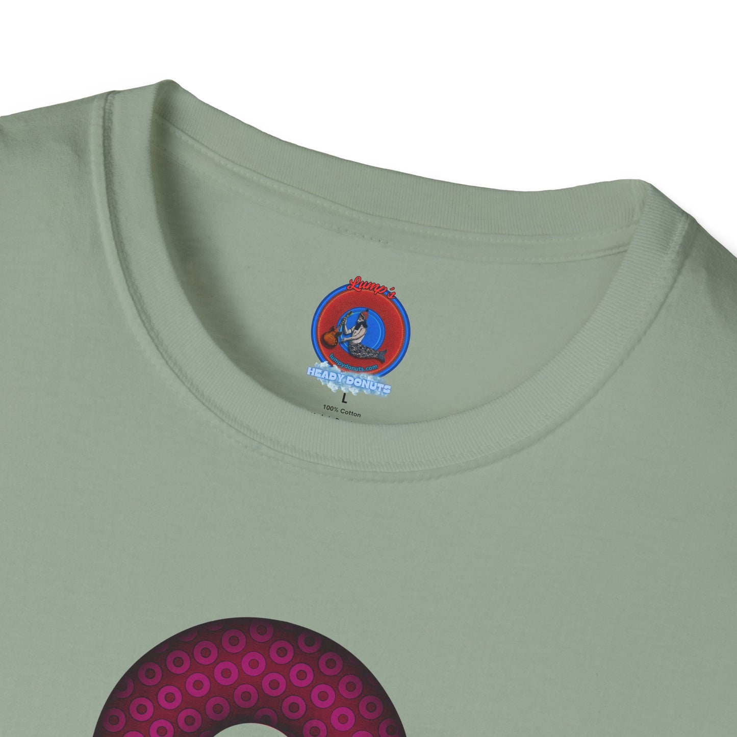 Plain Donuts/Unisex Soft-Style - "Plain Paradoxical Grided Donuts" - dark magenta/burgundy donuts