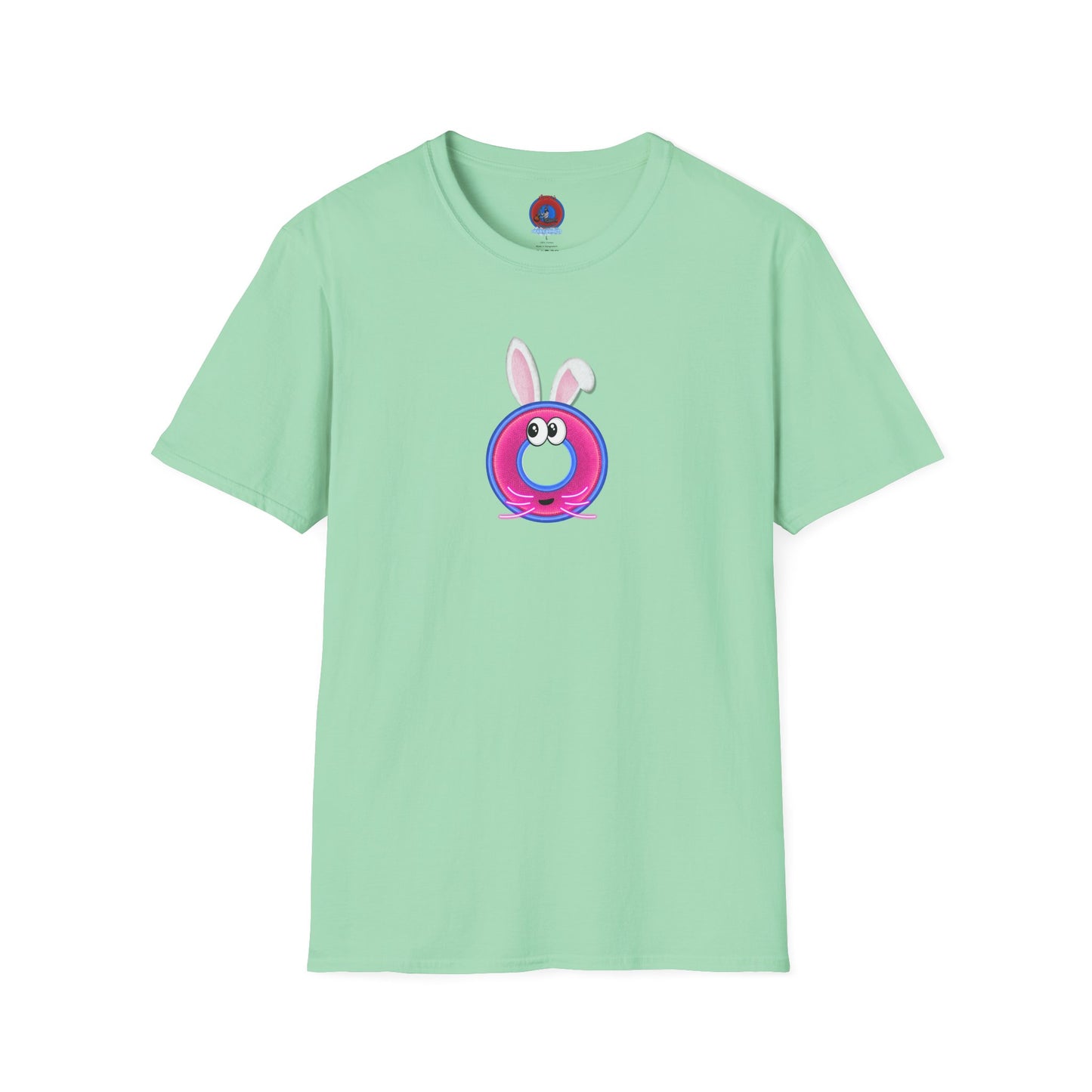 Classic Donut Tee - Unisex Soft-Style - "Easter Donuts" - magenta/pink rustic donut - holiday edition