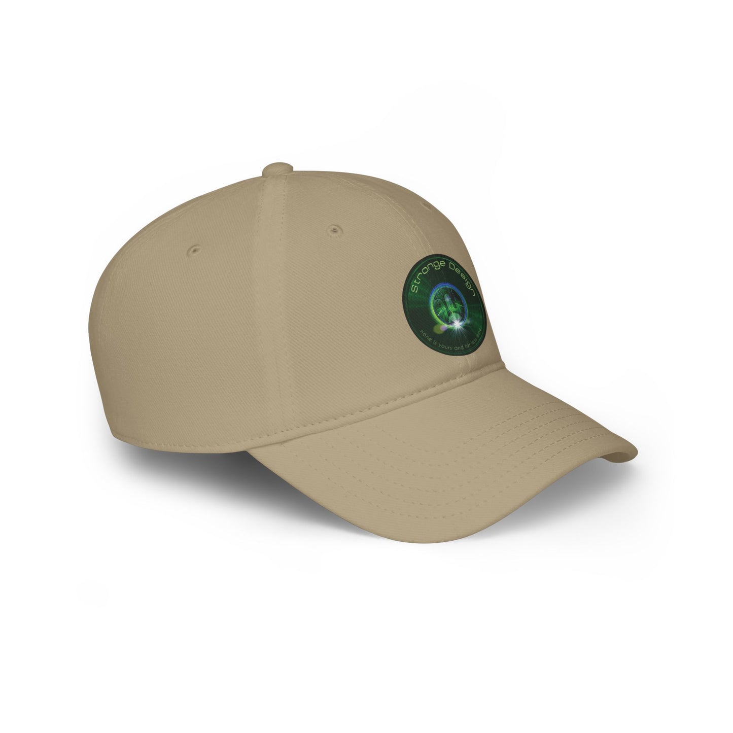 Lumpy Donut Baseball Cap - "The Strangely Designed Donut Cap" - vivid green record donut w/