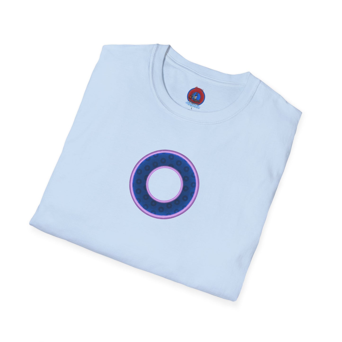 Plain Donuts/Unisex Soft-Style - "Plain Wide Mouthed Paradoxical Donuts" - dark blue/light purple donuts