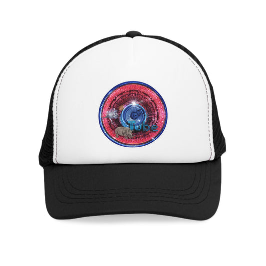 Lumpy Trucker Hat - "Rhinos do run from Thunder!" - variant 2 - red donut