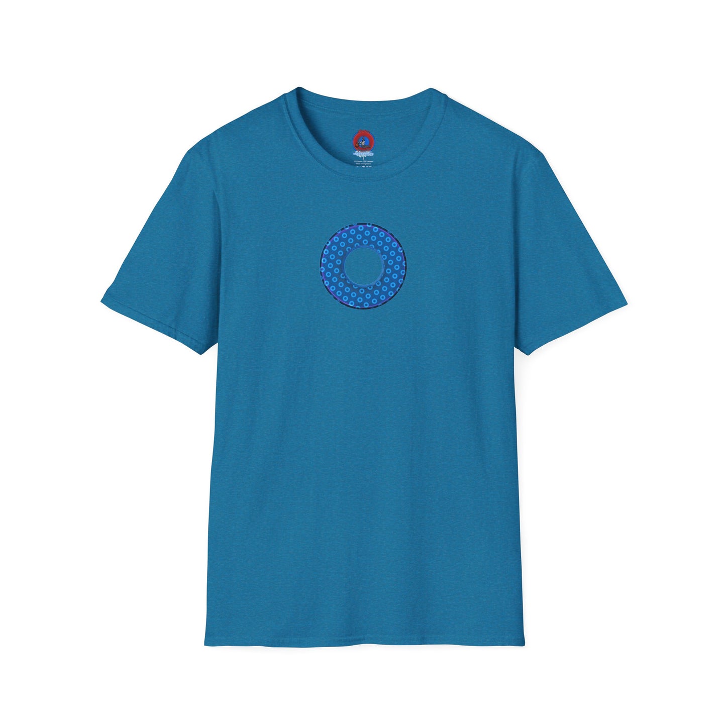 Plain Donuts/Unisex Soft-Style - "Plain Electric Paradoxical Donuts" - sky blue/dark blue donuts