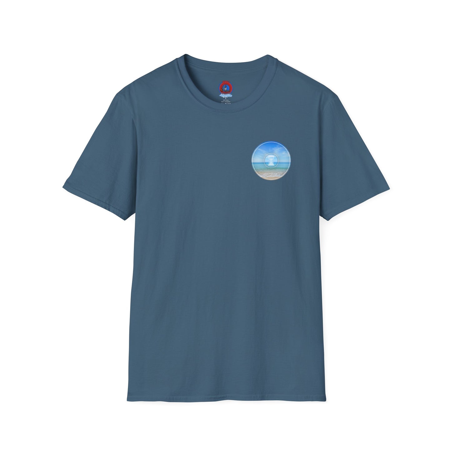 Classic Donut Tee - Unisex Soft-Style - "Still Loading Sand" - vivid blue  pic donut - variant 1