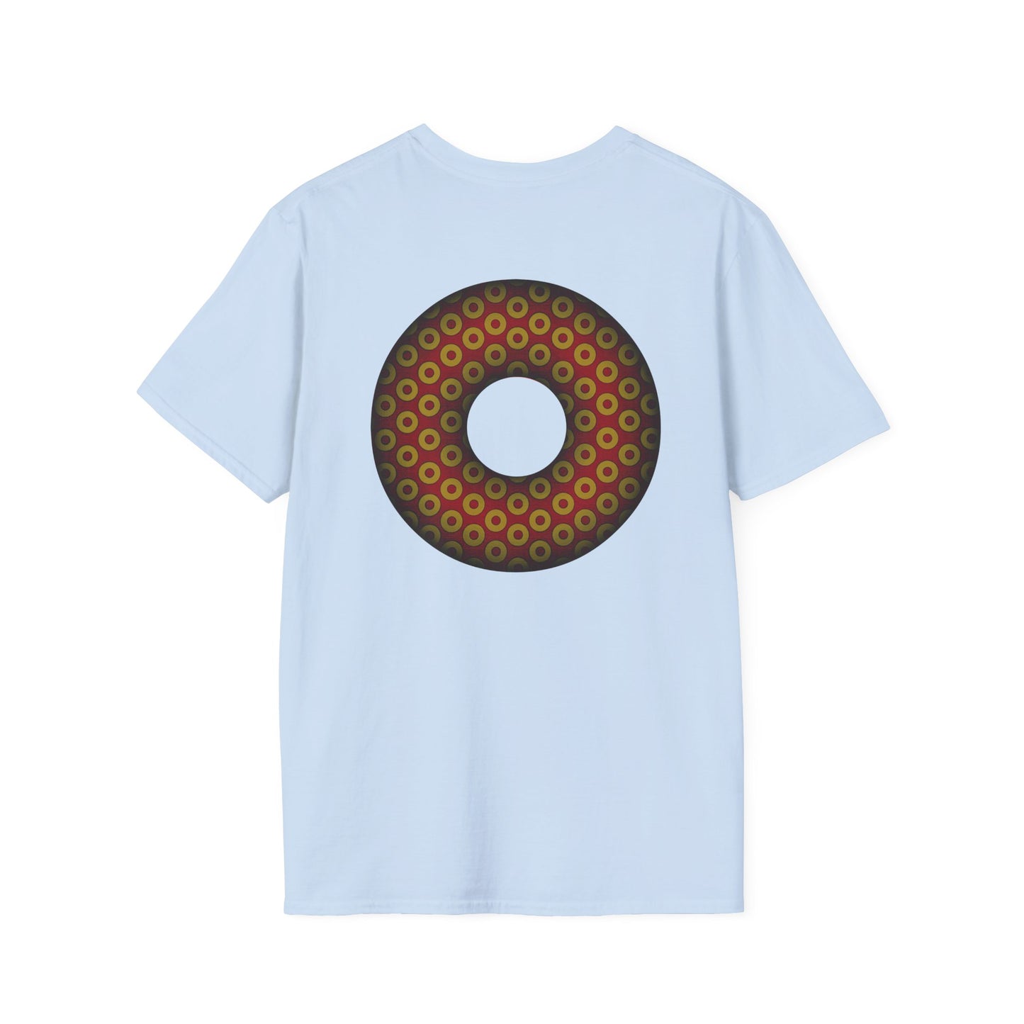 Plain Donuts/Unisex Soft-Style - "Plain Paradoxical Grided Donuts" - gold/burgundy donuts