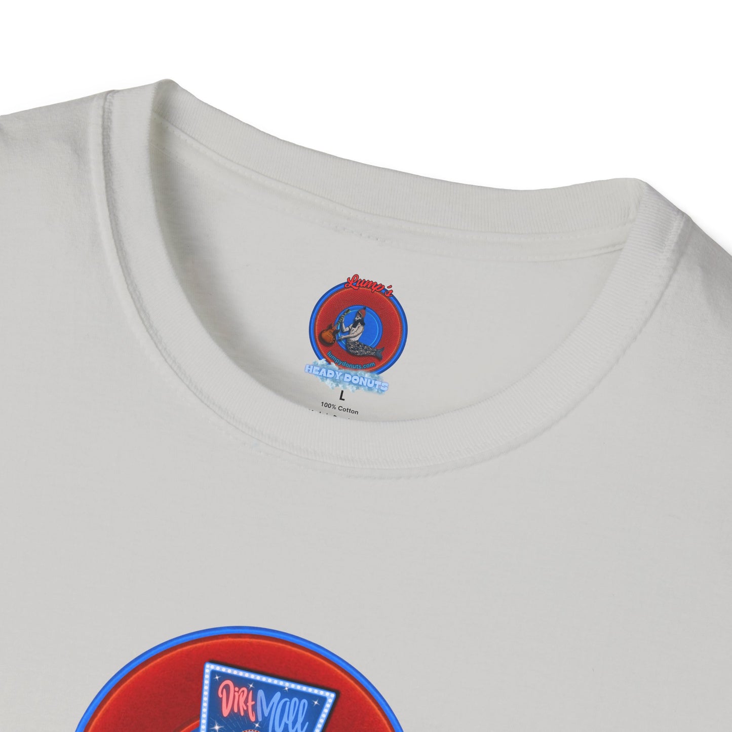Classic Donut Tee - Unisex Soft-Style - "3rd Nipple Donut Tee" - vivid red dirt mall donut