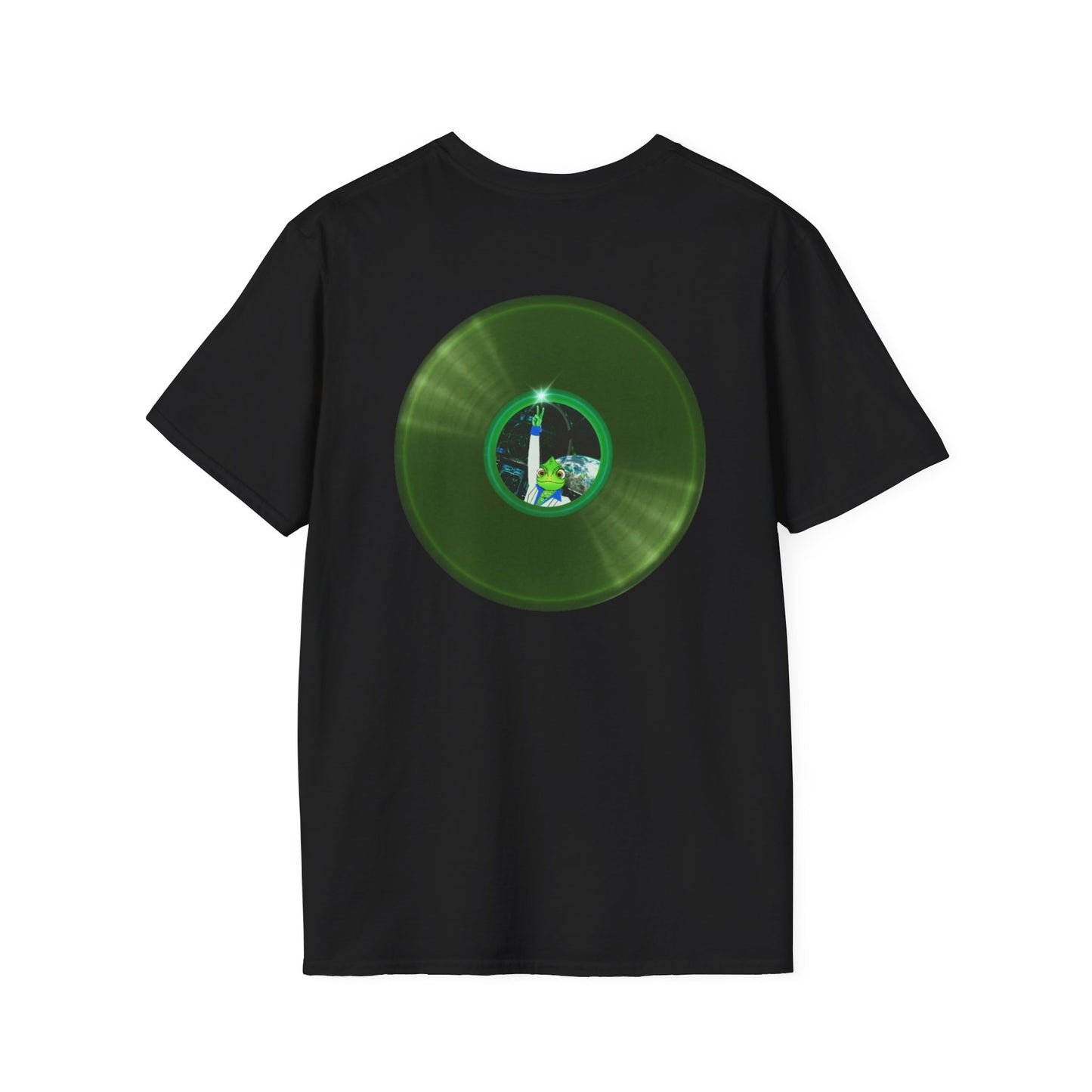 Classic Donut Tee - Unisex Soft-Style - "Rutherford's Staying Alive" - series 1.0 - variant 2 - green donut