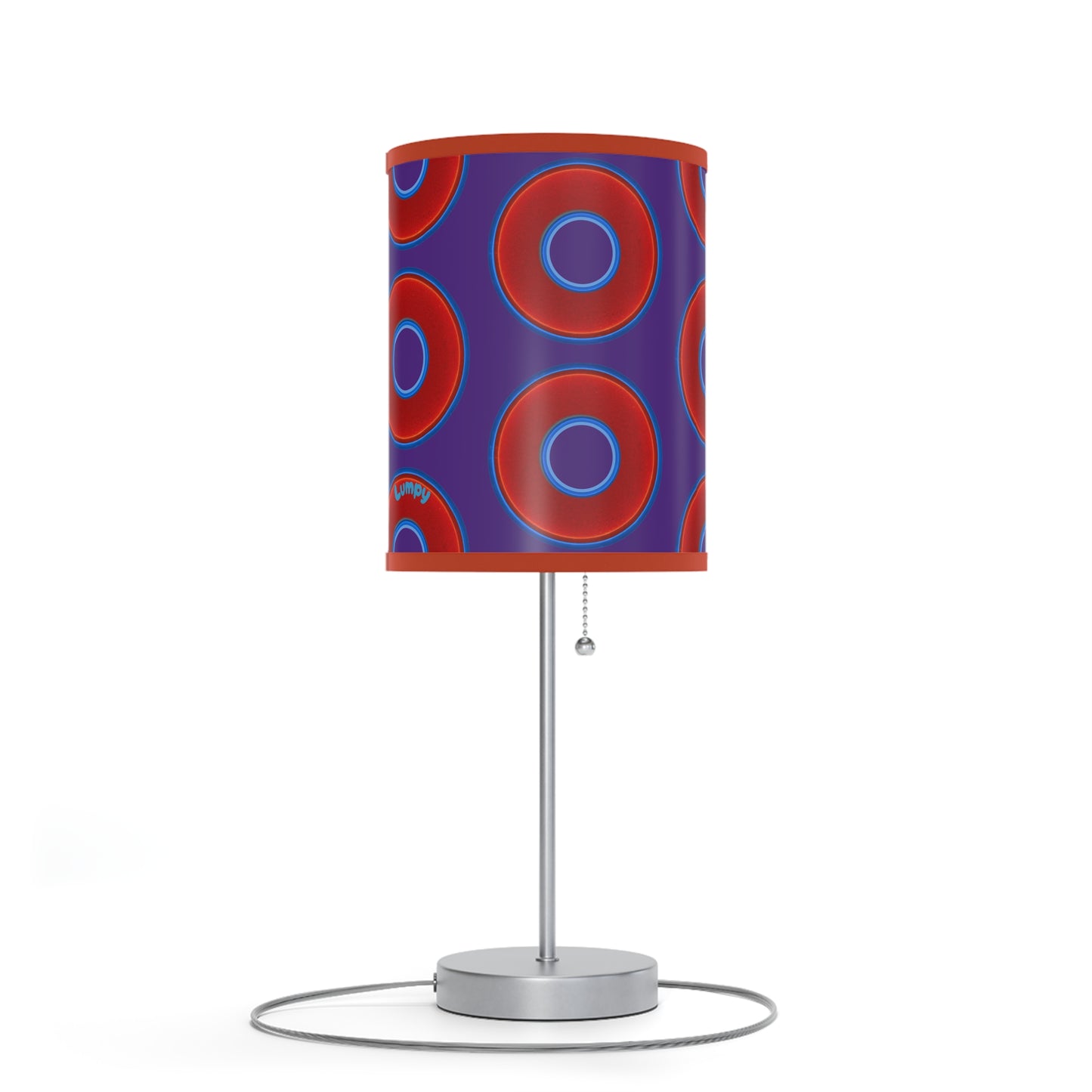 Lumpy Accent Lamps - red vivid donuts w/purple background