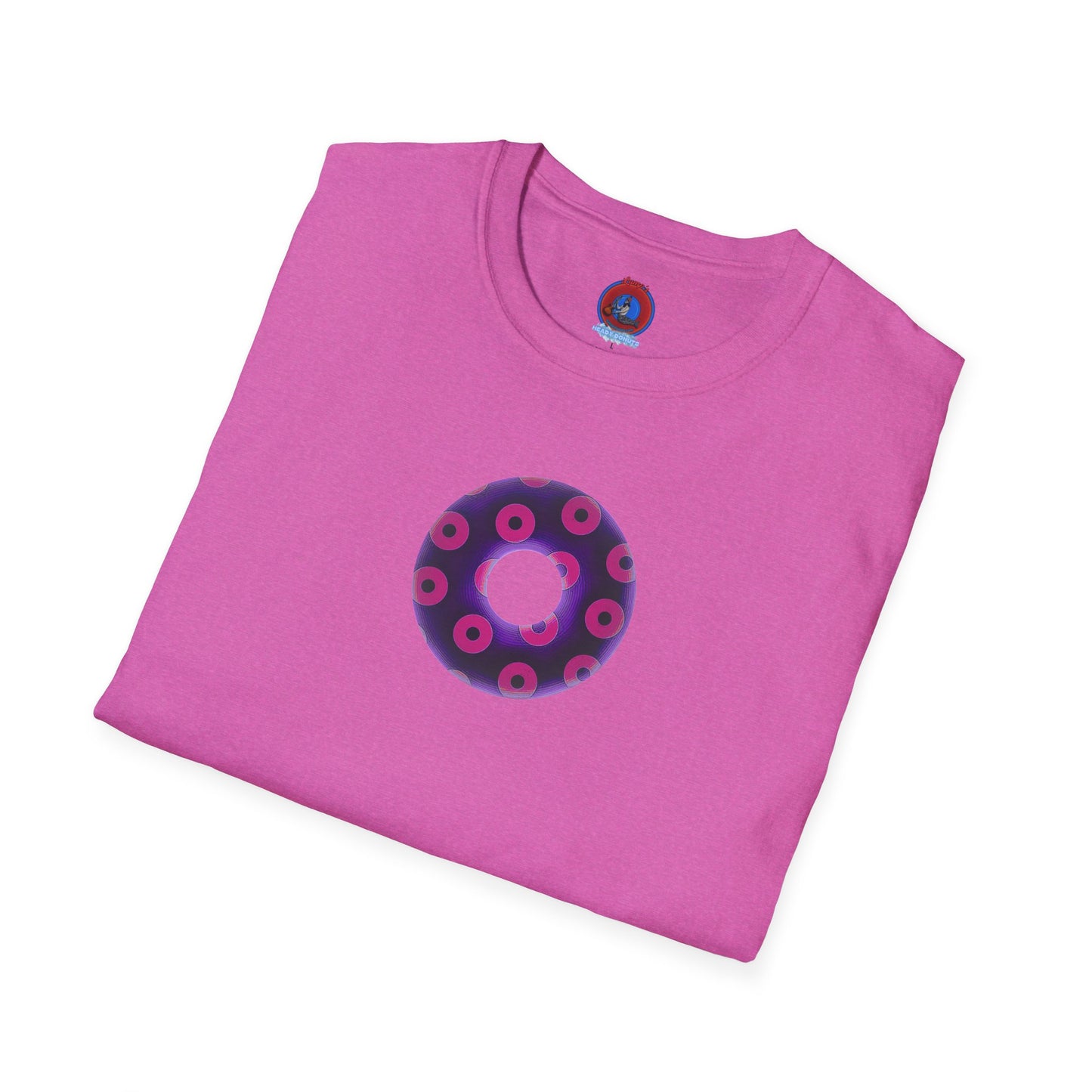 Plain Donuts/Unisex Soft-Style - "Plain Blimpy Paradoxical Donuts" - dark purple/bright magenta donuts