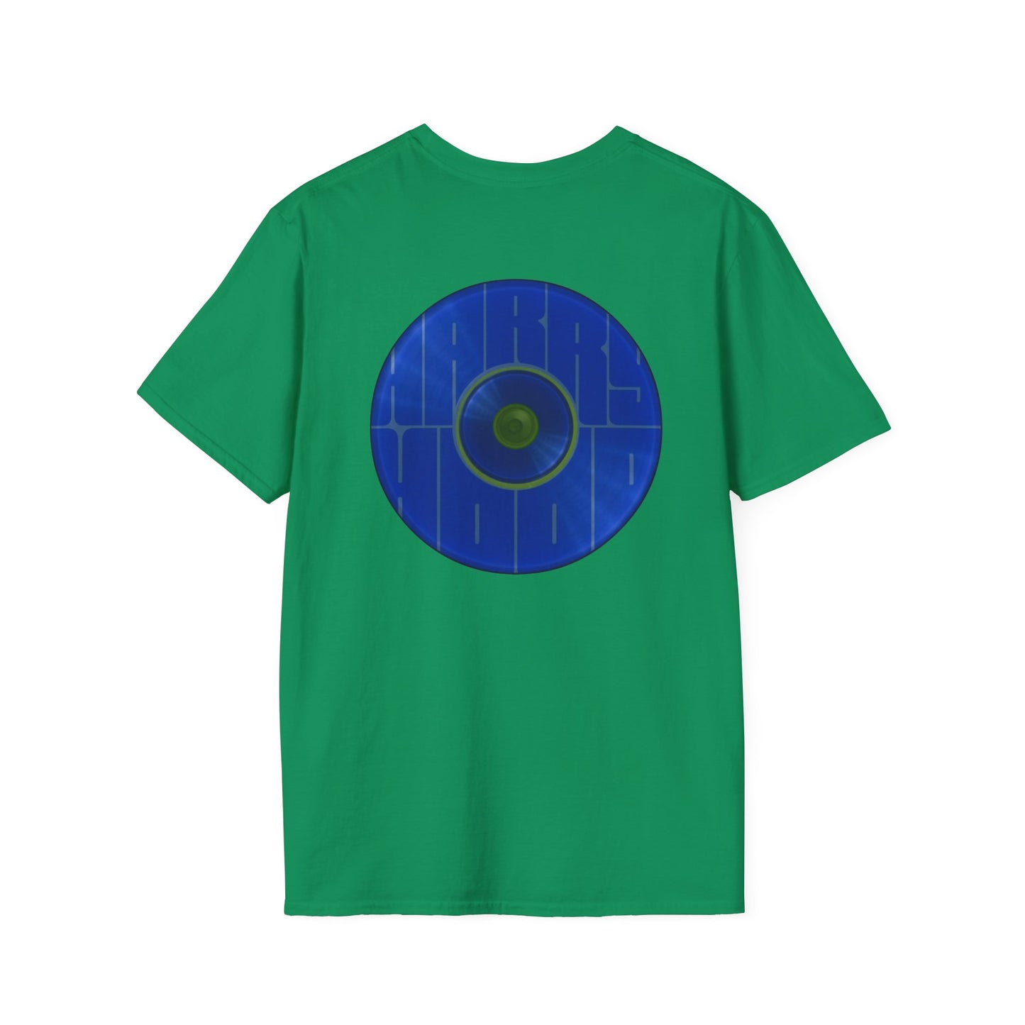 Classic Donut Tee - Unisex Soft-Style - "Harry's Hoodlum Donut" - series 1.0  - variant 3 - lights off/blue donut(s)