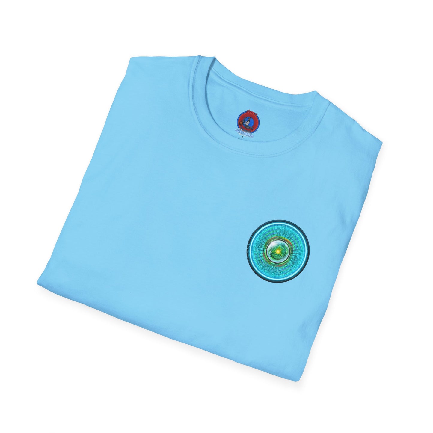 Classic Donut Tee - Unisex Soft-Style - "Donut of Life Tee" - vivid turquoise tube donut - variant 1