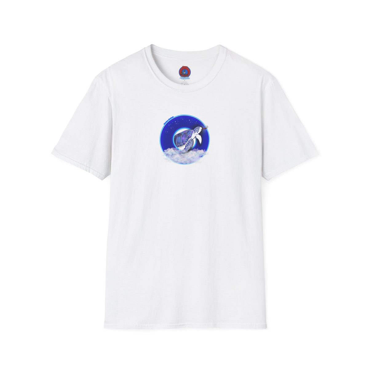 Classic Donut Tee - Unisex Soft-Style - "Clueless Wallob's Donuts" - vivid blue sky donut