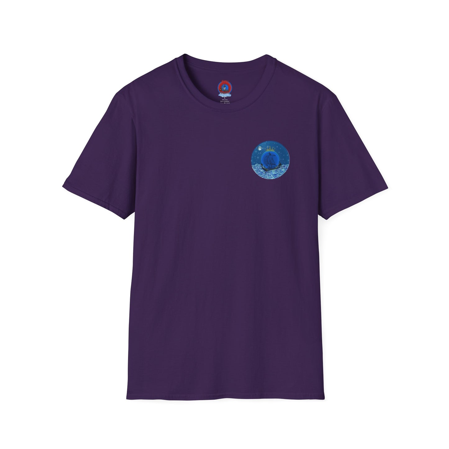 Classic Donut Tee - Unisex Soft-Style - "Stately Donut of the Prince" - series 1.0  - blue donut