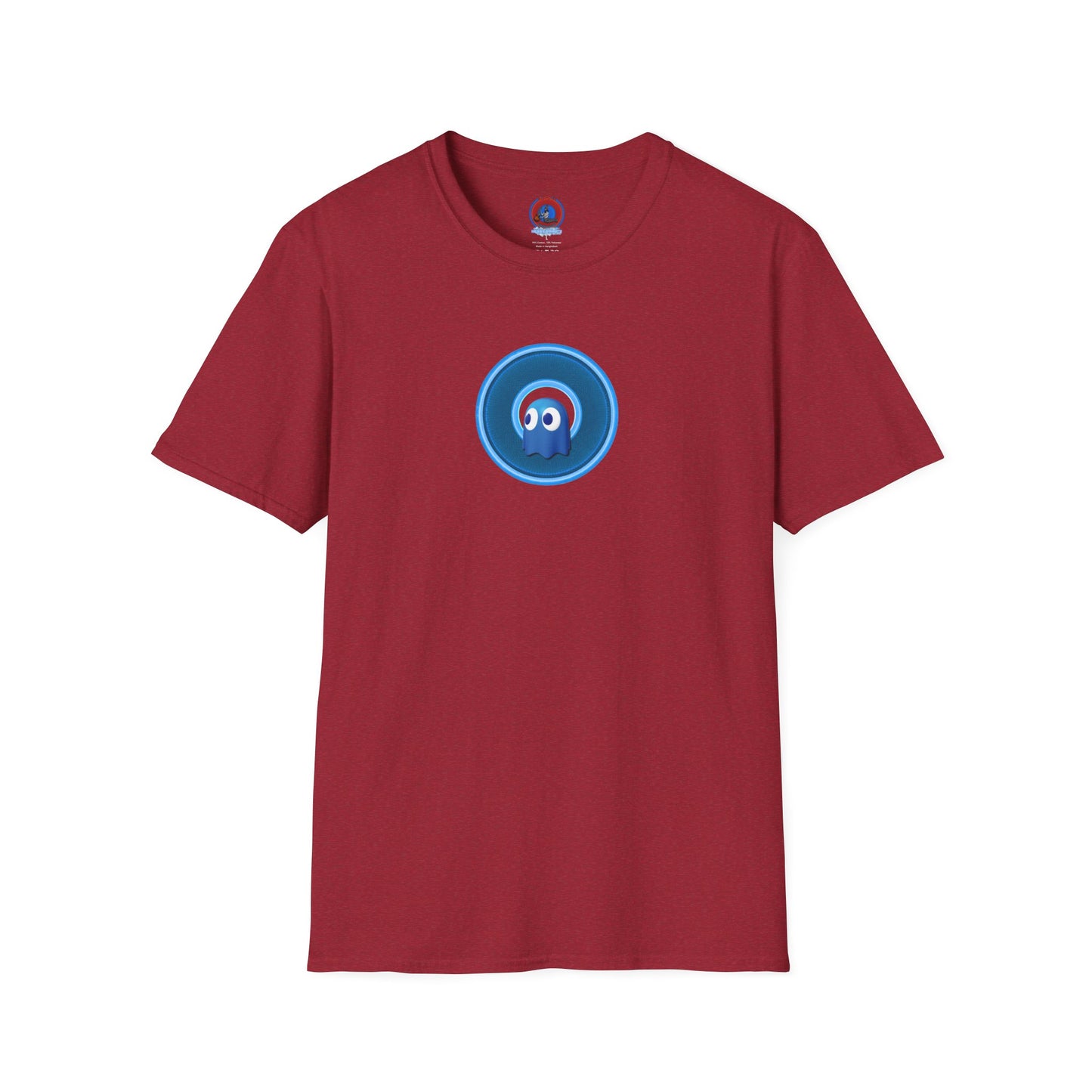 Classic Donut Tee - Unisex Soft-Style - "The Story of the Donut - a Ghostly Good Time" - variant 2 - blue/light blue rustic donut