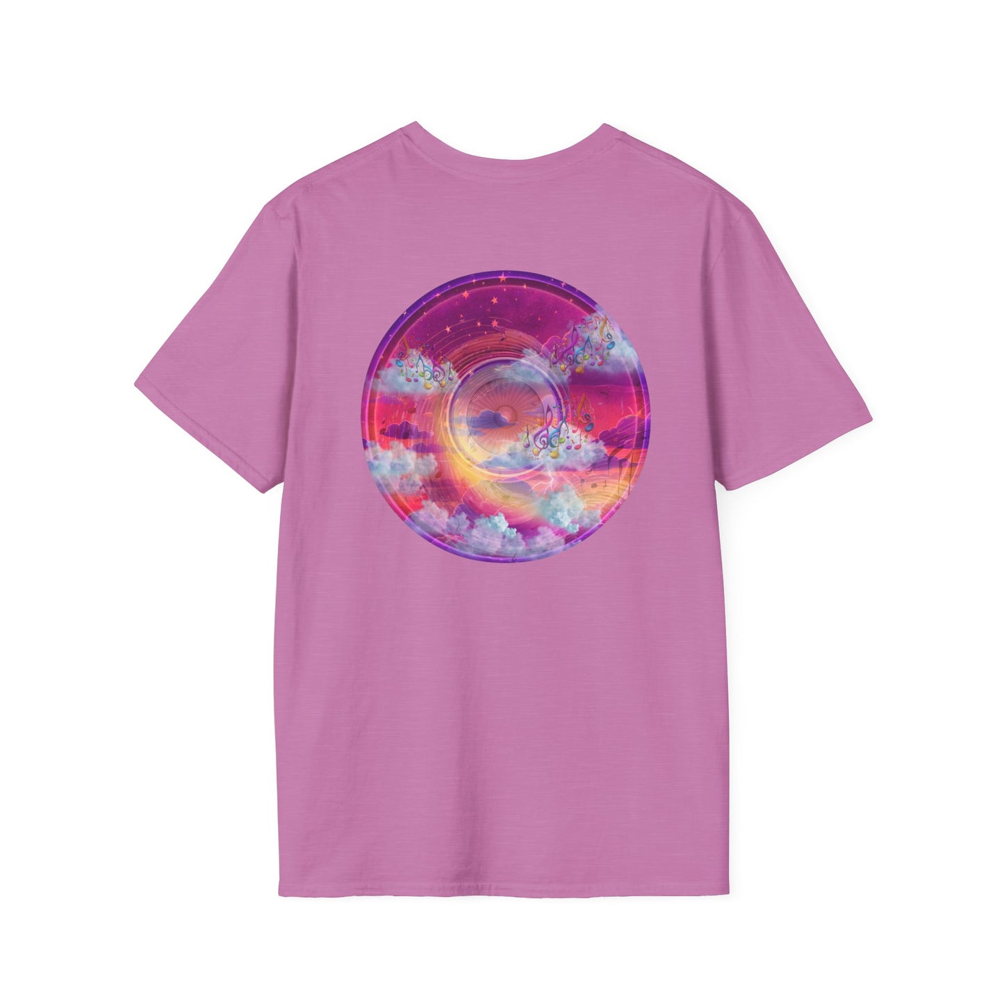 Classic Donut Tee - Unisex Soft-Style - "Pillow Donuts of Cotton" - vivid magenta pic donut