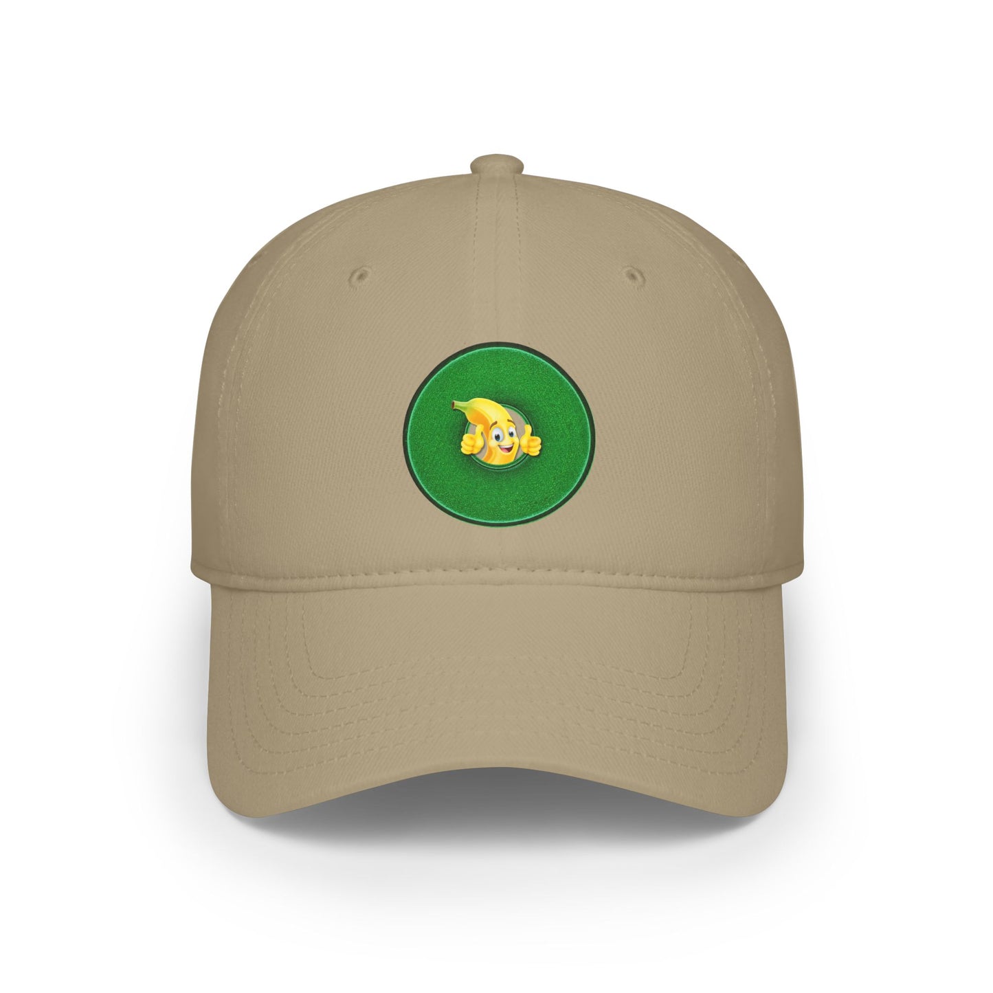 Lumpy Donut Baseball Cap - "This Donut Hat is Bananas" - variant 7 - vivid green donut w/