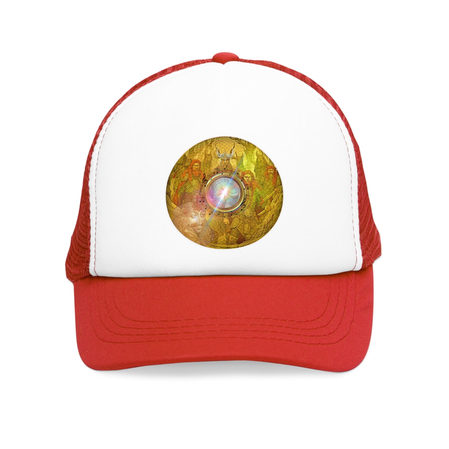 Lumpy Trucker Hat - "Diego's Band of Viking Warriors" - gold donut