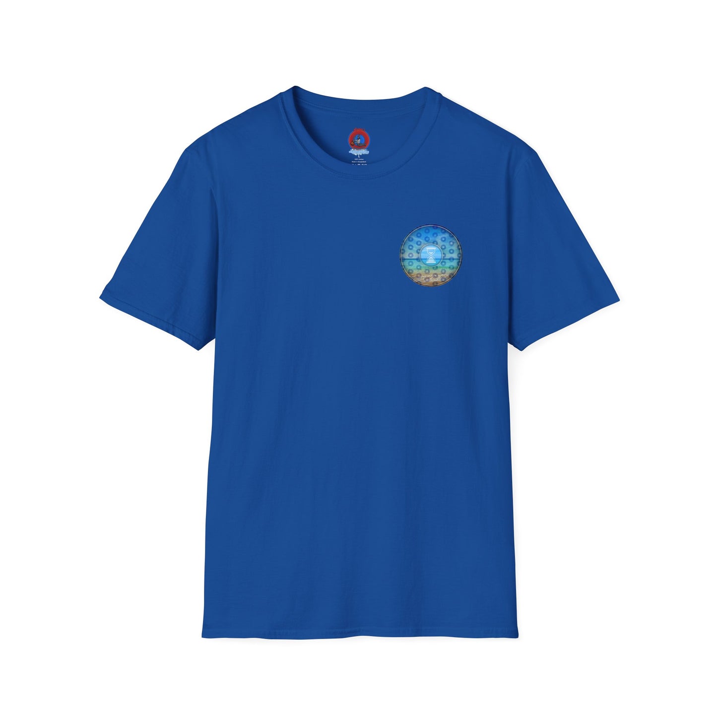 Classic Donut Tee - Unisex Soft-Style - "Still Loading Sand" - vivid blue paradoxical pic donut - variant 2