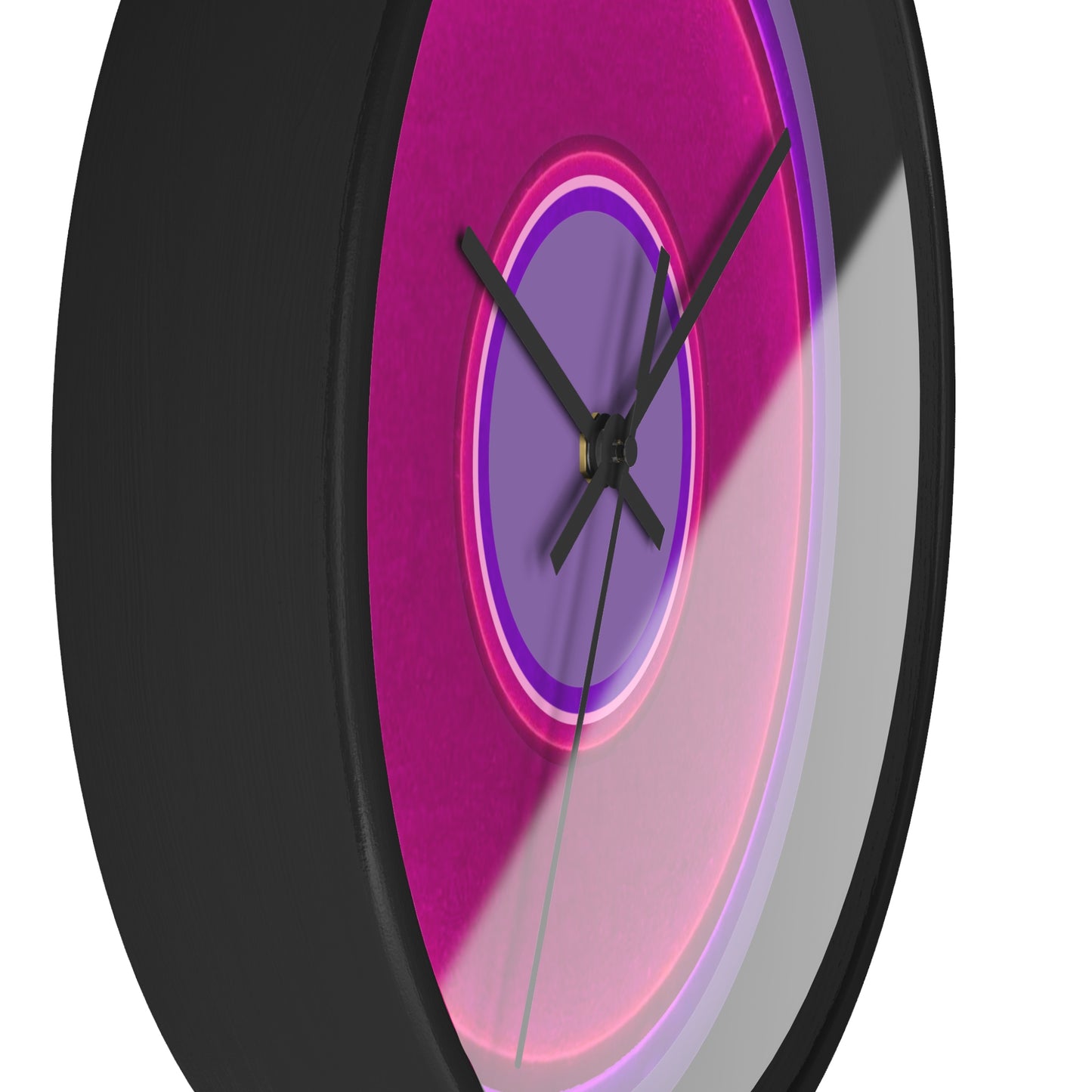 Lumpy Wall Clock - magenta vivid donut - variant 3 - w/light purple background