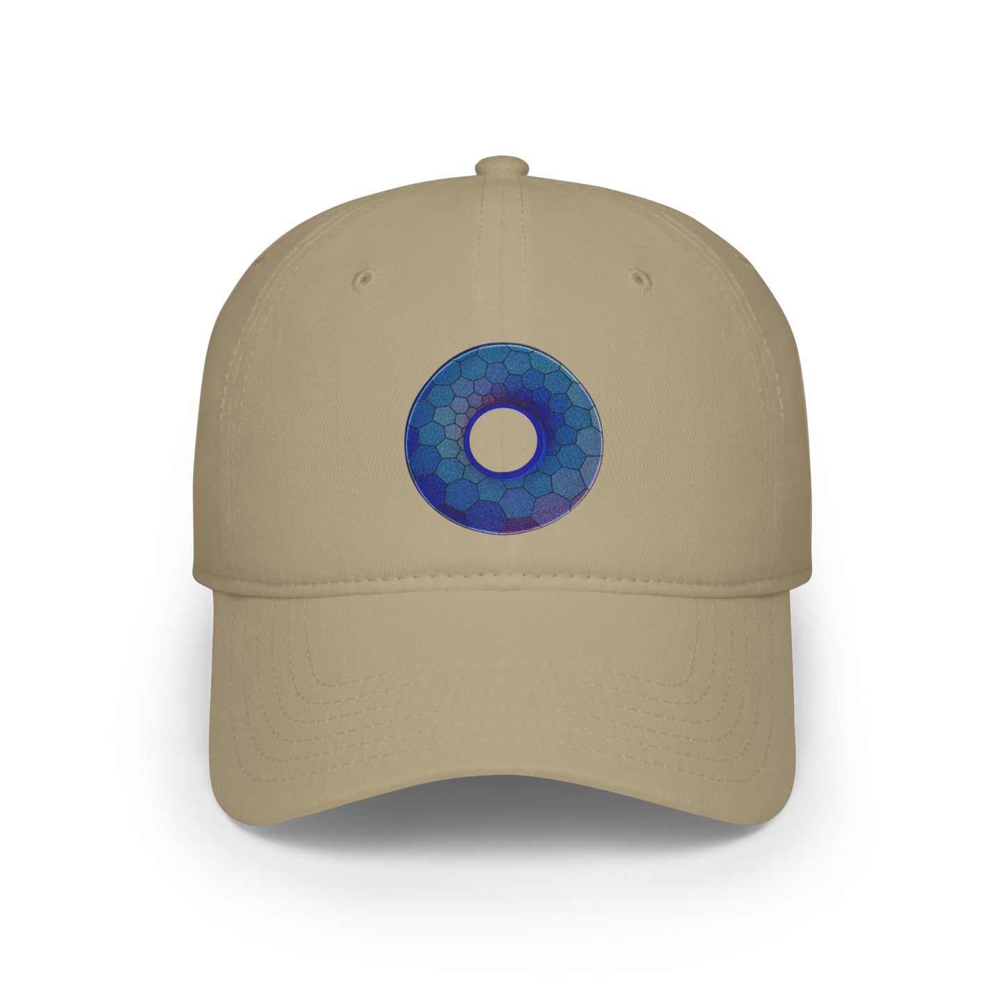 Lumpy Donut Baseball Cap - "Plain Hexadonut" - variant 2 - blue hexadonut w/