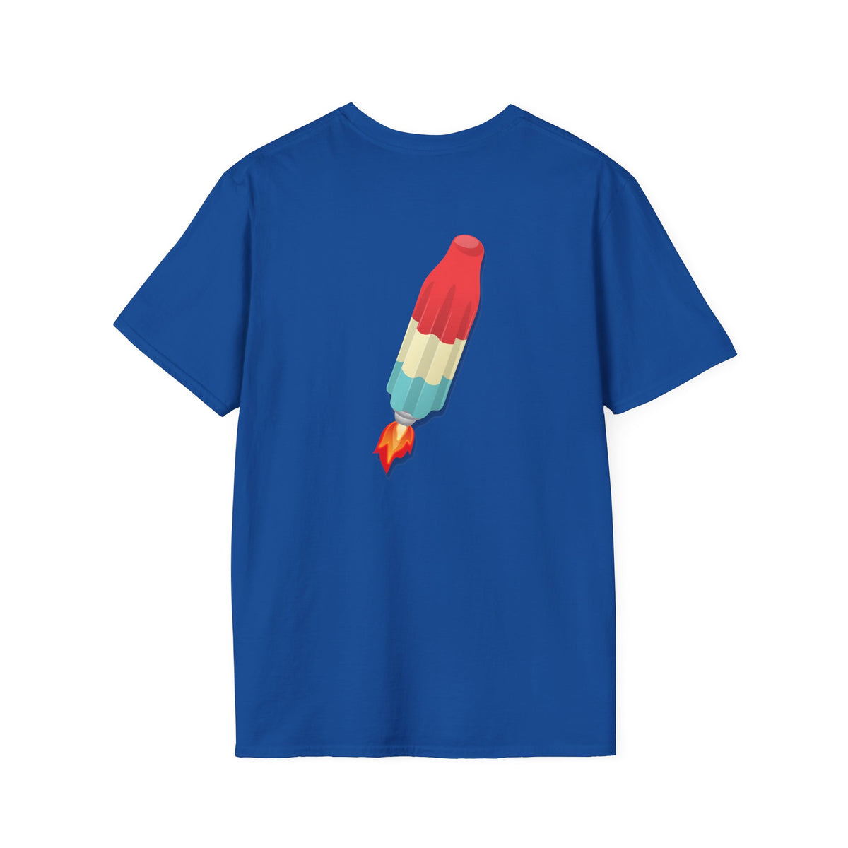 Classic Donut Tee - Unisex Soft-Style - "Blow this Popsicle Stand" - red/blue/cream - bomb pop