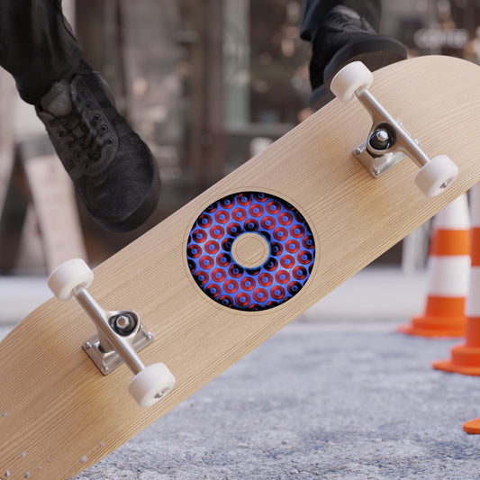 Donut Bumper/Outdoor Sticker - "Bling Donut" - series 1.0 - variant 3 - red/blue - [Die-Cut] 6"x 6"
