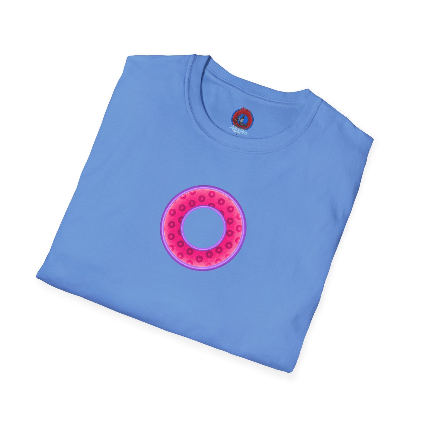 Plain Donuts/Unisex Soft-Style - "Plain Wide Mouthed Paradoxical Donuts" - magenta/light purple donuts