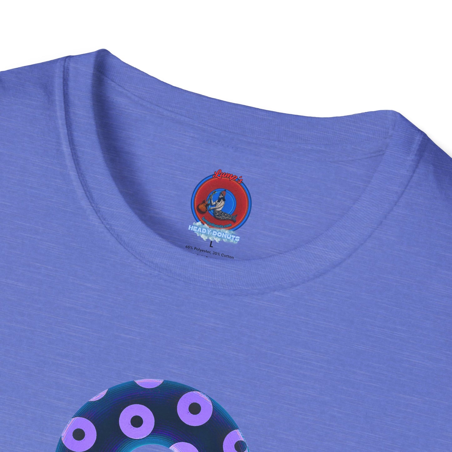 Plain Donuts/Unisex Soft-Style - "Plain Blimpy Paradoxical Donuts" - dark blue/light purple donuts