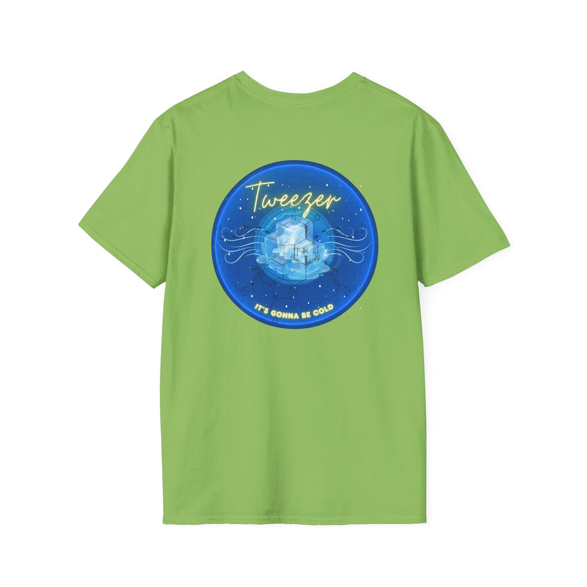 Classic Donut Tee - Unisex Soft-Style - "The Donut Reprised" - vivid blue donut