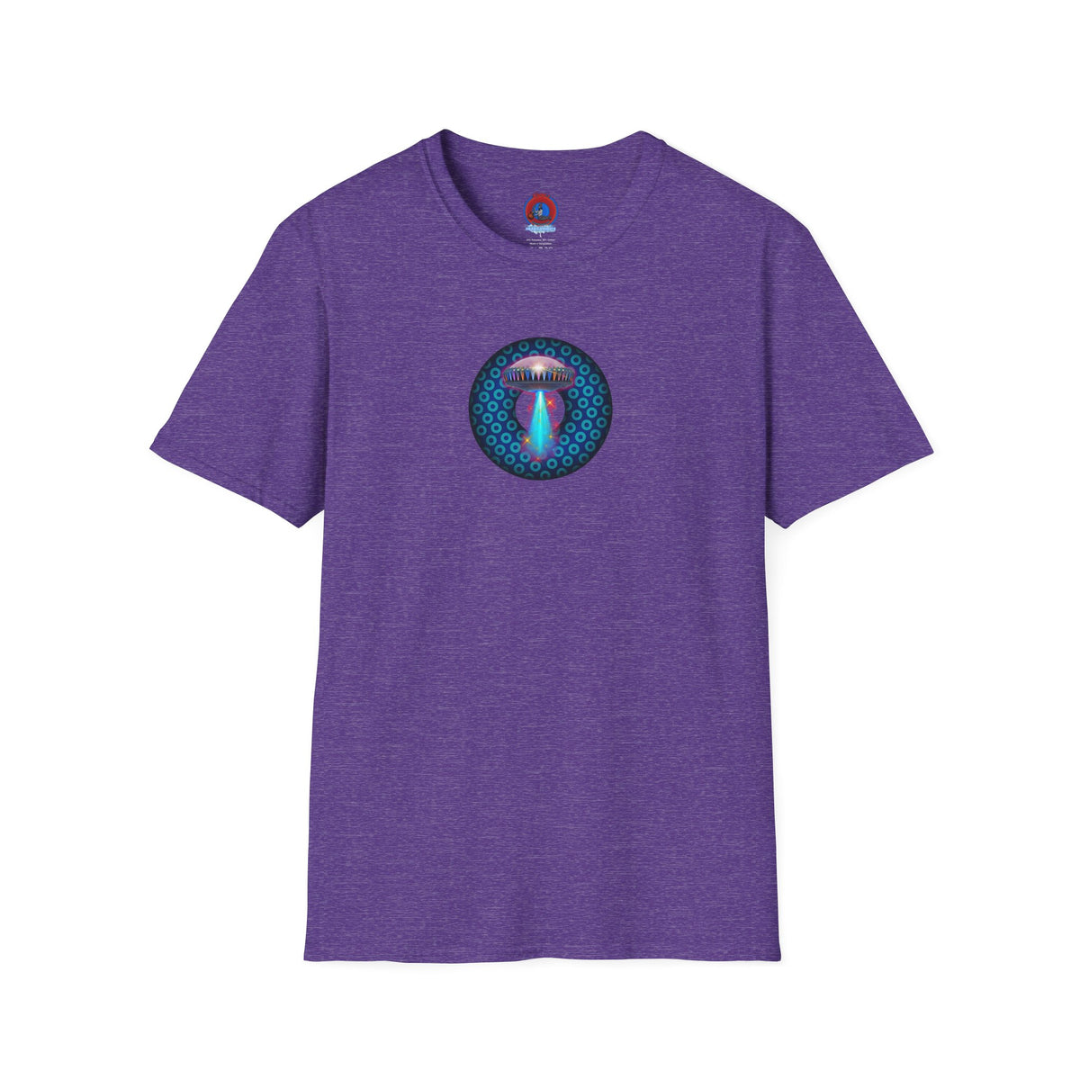 Classic Donut Tee - Unisex Soft-Style - "Donuts now Served on the Mothership" - series 1.0  - variant 3  - blue/light blue donut