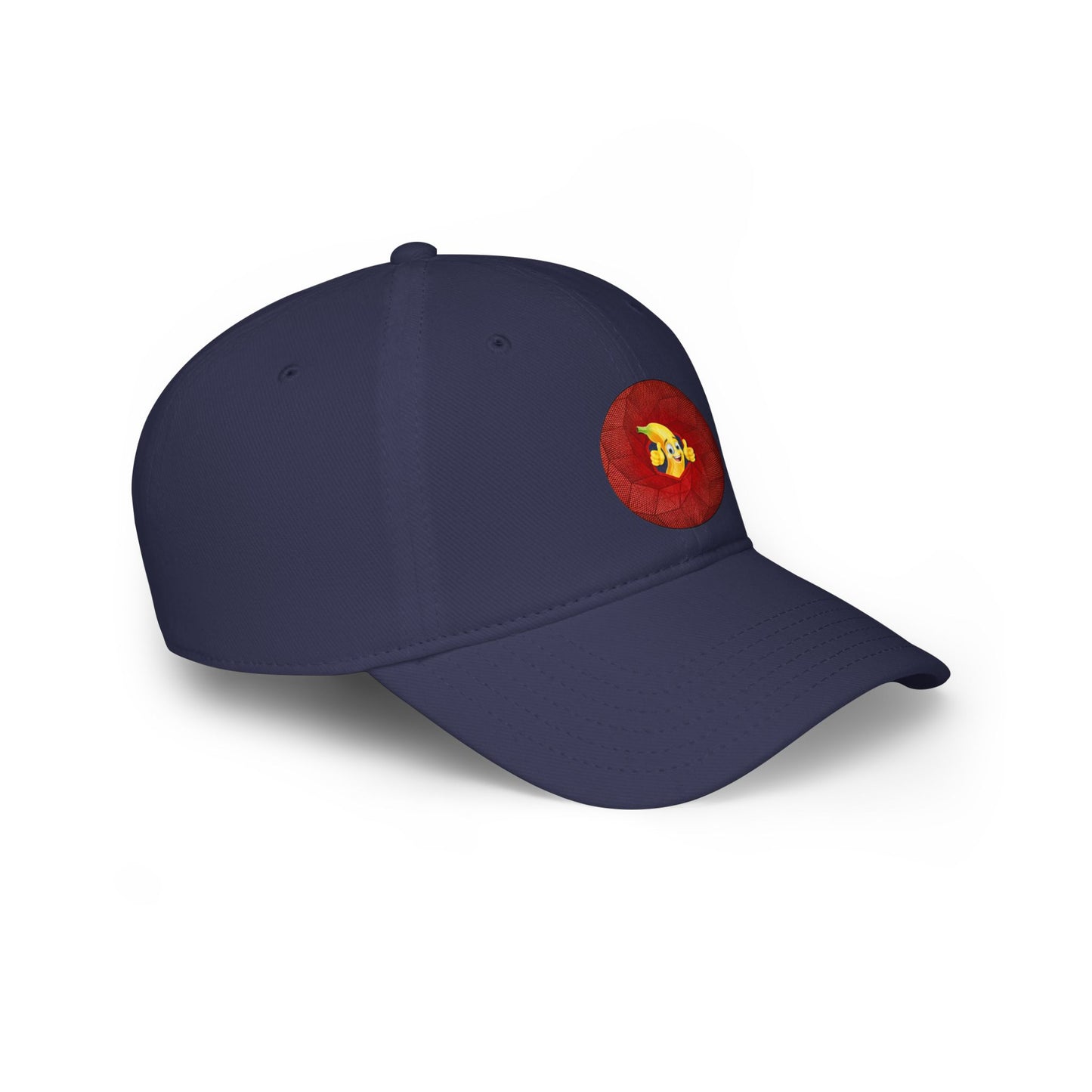 Lumpy Donut Baseball Cap - "This Donut Hat is Bananas" - variant 4 - cubed red donut w/