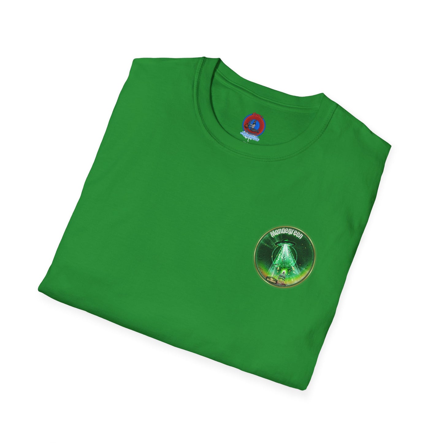Classic Donut Tee - Unisex Soft-Style - "Close Encounters of the Delaware kind - Mondegreen Donut"  " variant 2 - green donut