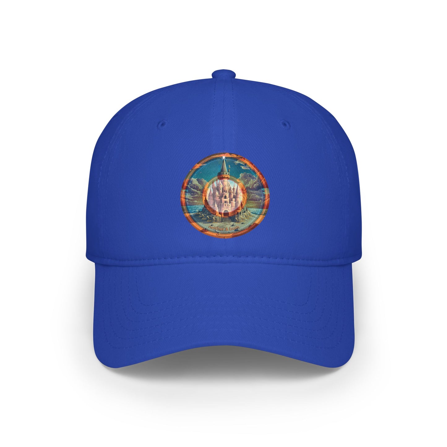 Lumpy Donut Baseball Cap - "The Donut Cap that Tides Never Reached" - variant 2 - orange/blue pic donut w/
