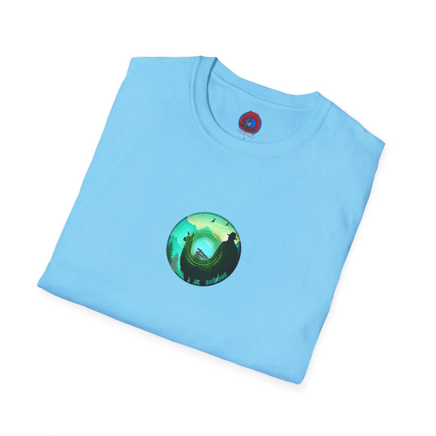 Lumpy Coffee Traders Tee - Unisex Soft-Style - "Taboo, taboot!" - paradoxical logo donut - variant 1