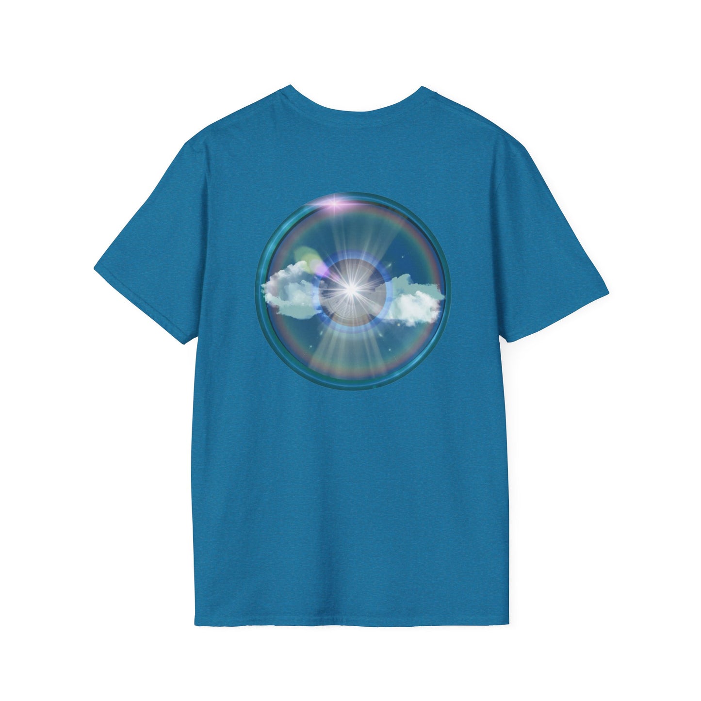 Classic Donut Tee - Unisex Soft-Style - "The Original Divided Donut' - light blue sky donut