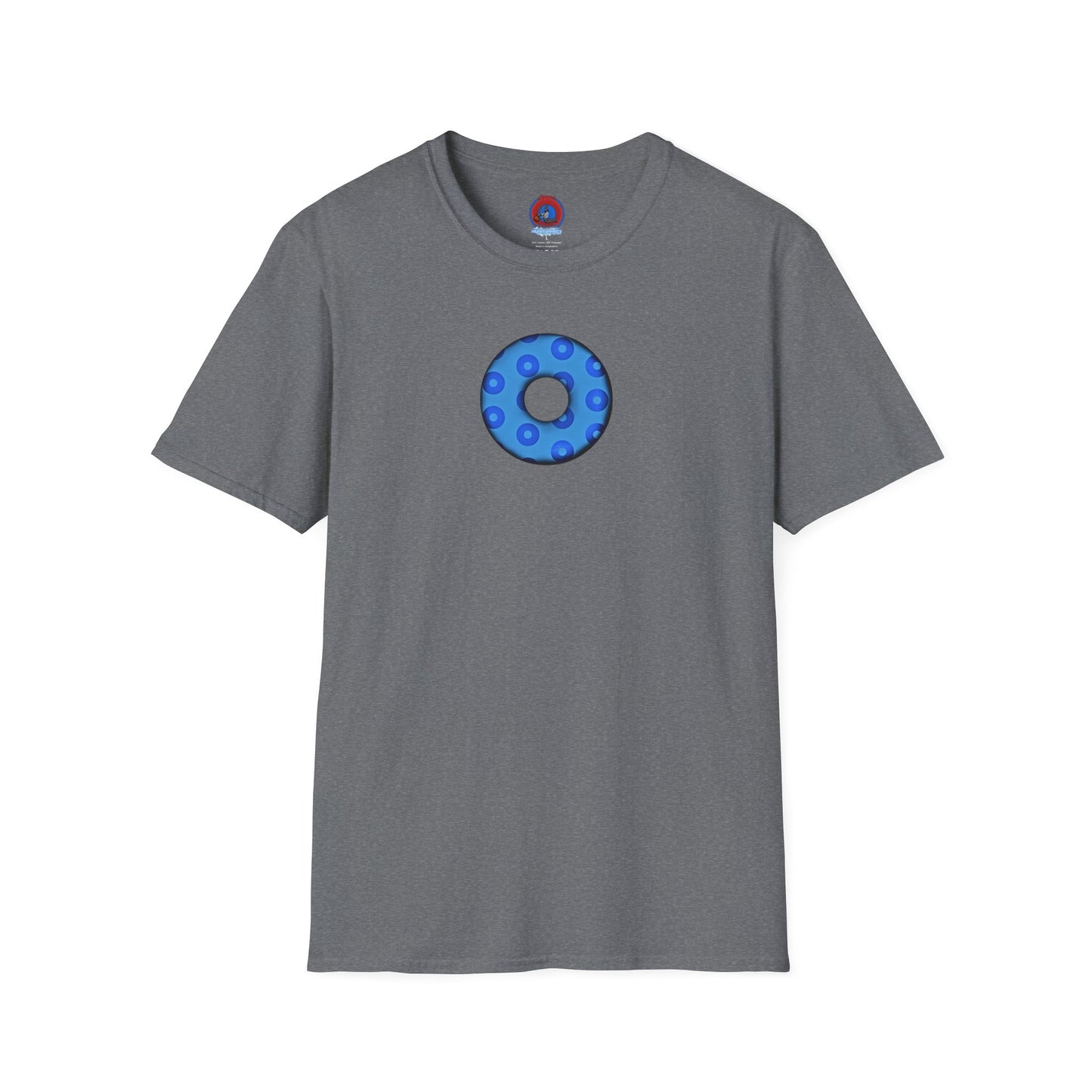 Plain Donuts/Unisex Soft-Style - "Plain Blimpy Paradoxical Donuts" - blue/light blue donuts