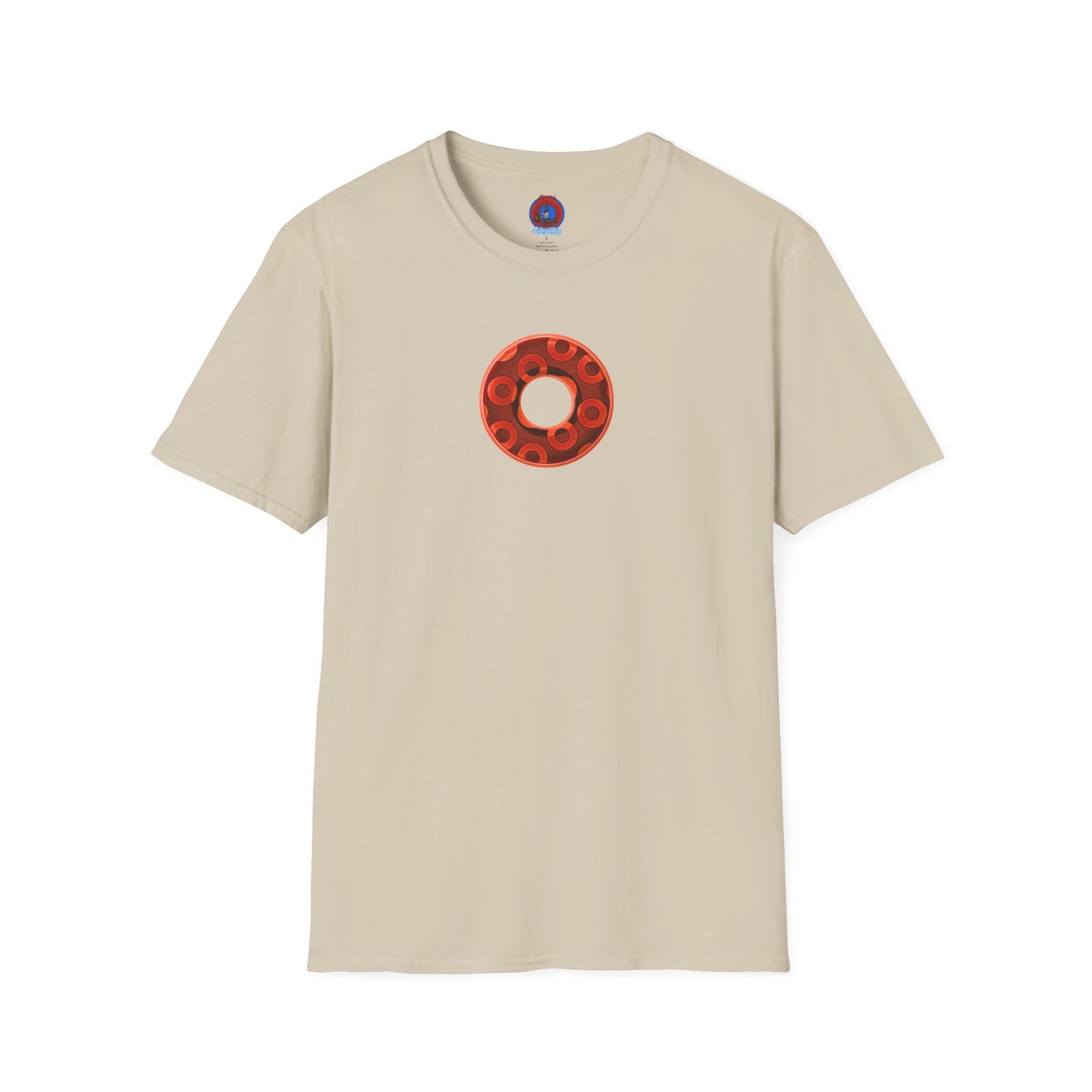 Plain Donuts/Unisex Soft-Style - "Plain Rustic Paradoxical Donuts" - red/dark red donuts