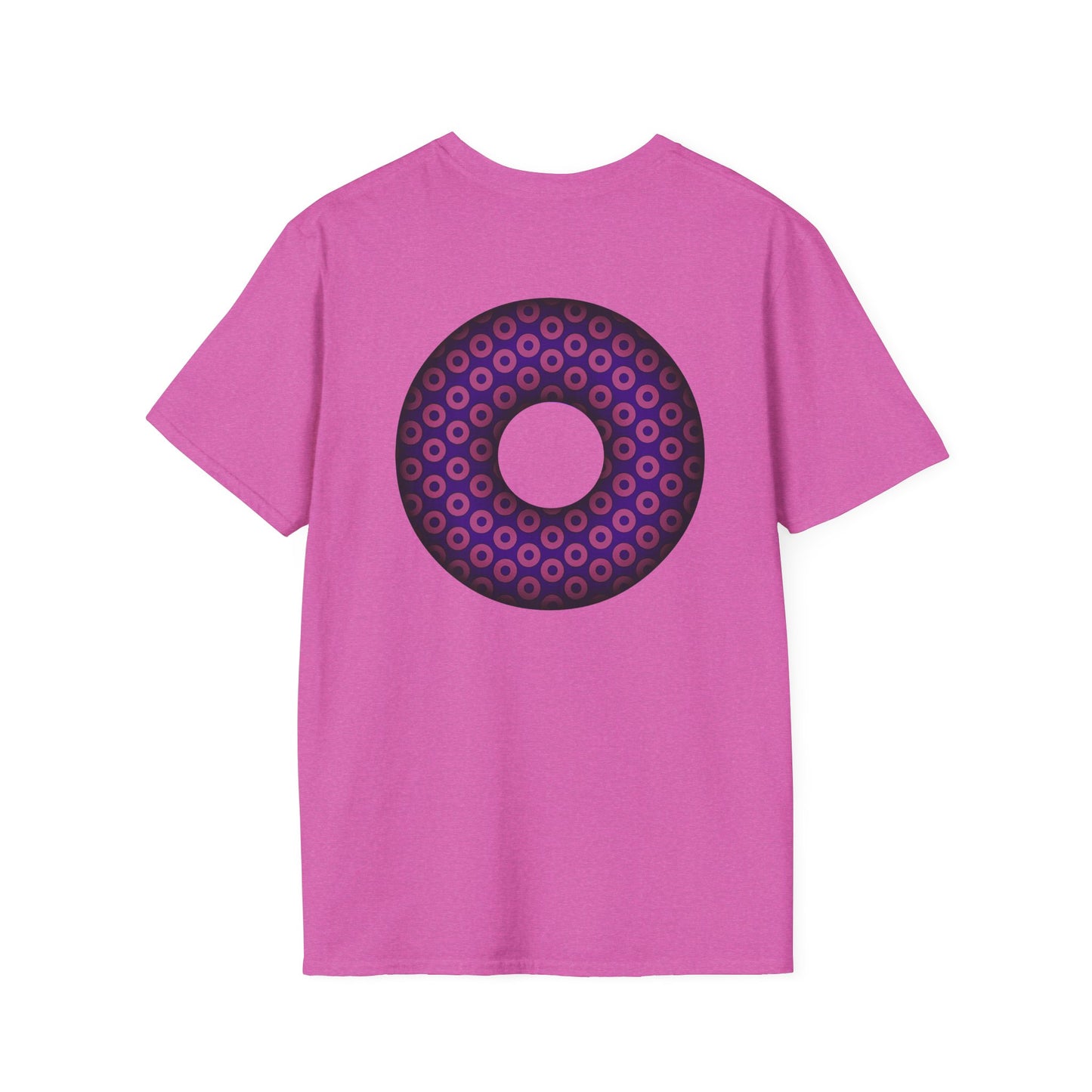 Plain Donuts/Unisex Soft-Style - "Plain Paradoxical Grided Donuts" - magenta/purple donuts