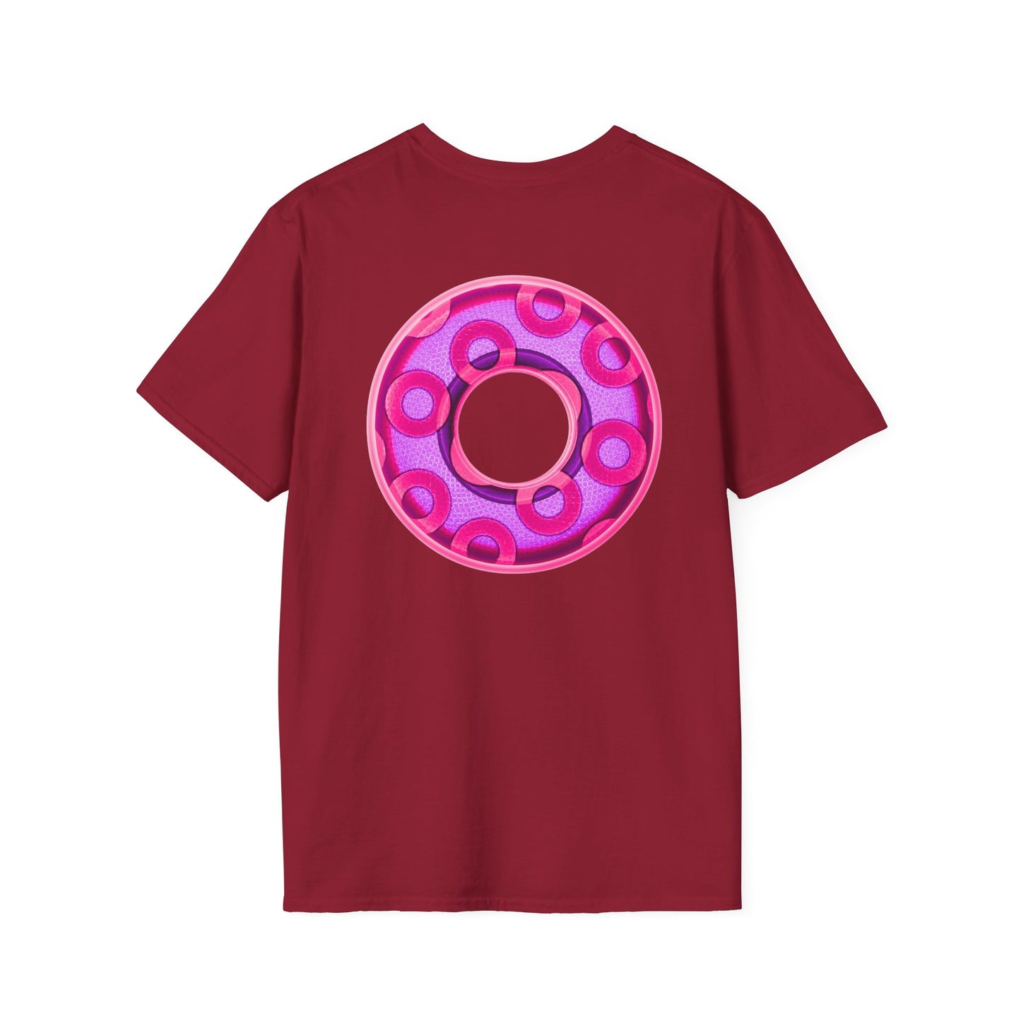 Plain Donuts/Unisex Soft-Style - "Plain Rustic Paradoxical Donuts" - light purple/magenta donuts