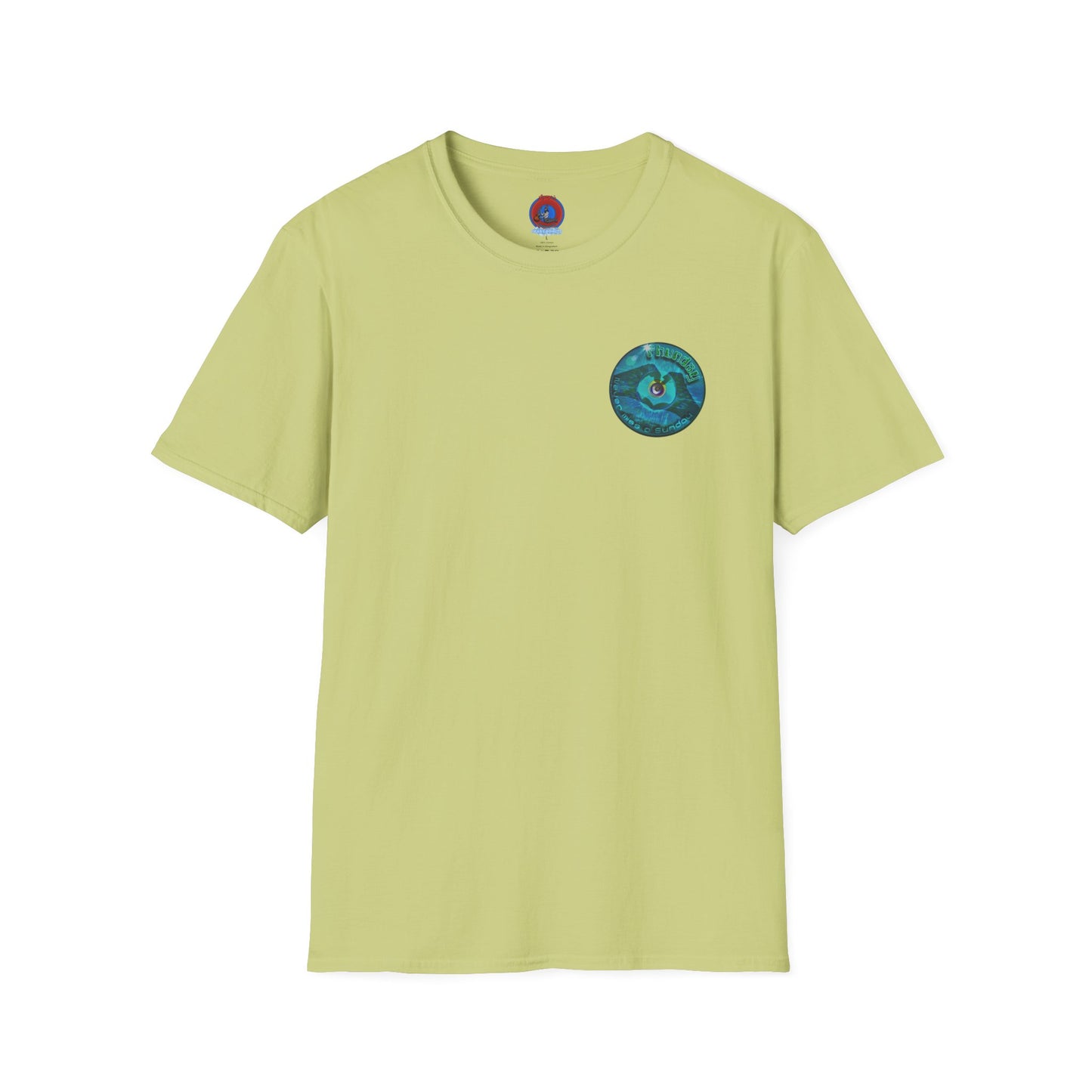 Classic Donut Tee - Unisex Soft-Style - "Sunday Phunday" - series 1.0 - variant 1 - teal donut