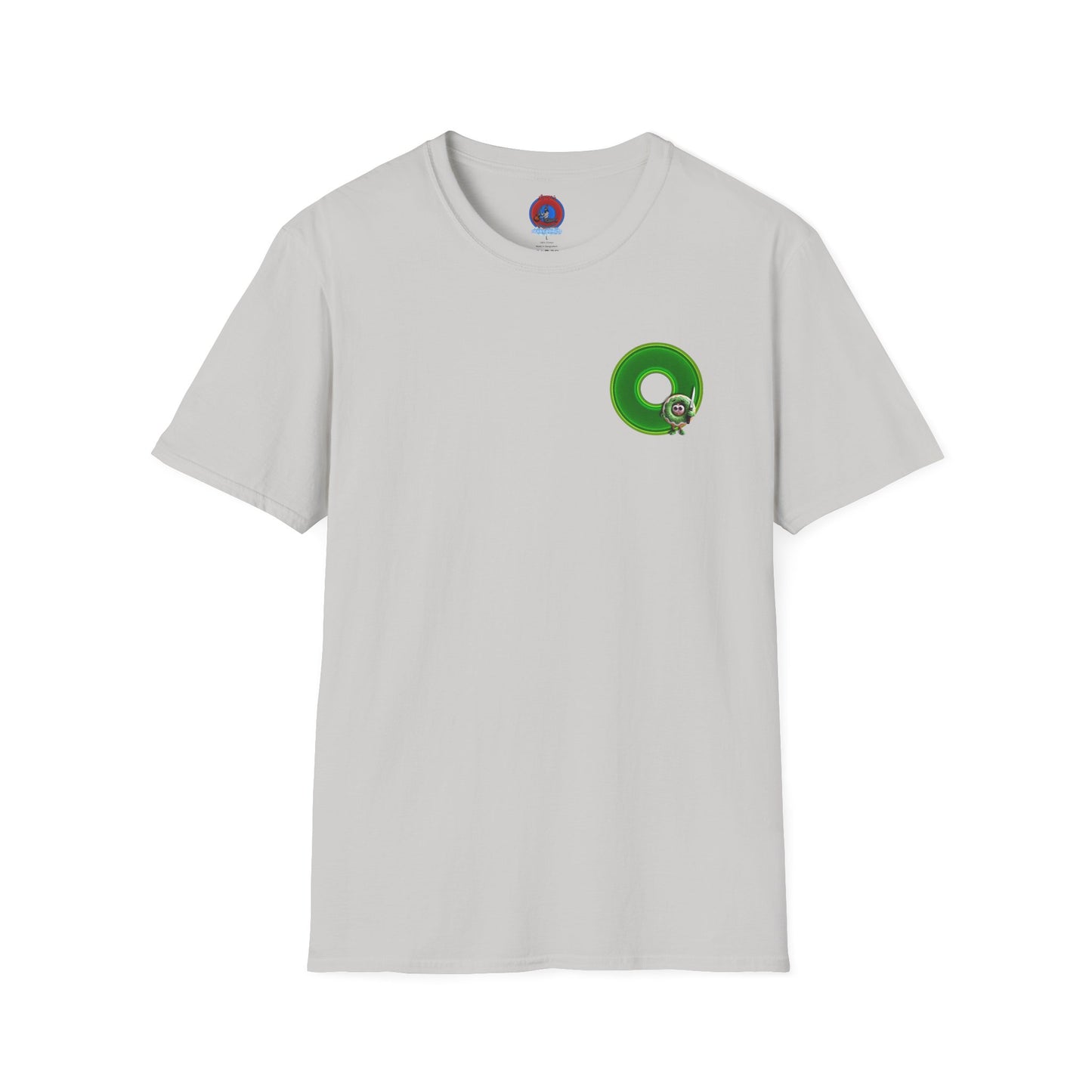 Classic Donut Tee - Unisex Soft-Style - "My Friend the Donut " - series 1.0  - variant 4 - green donut