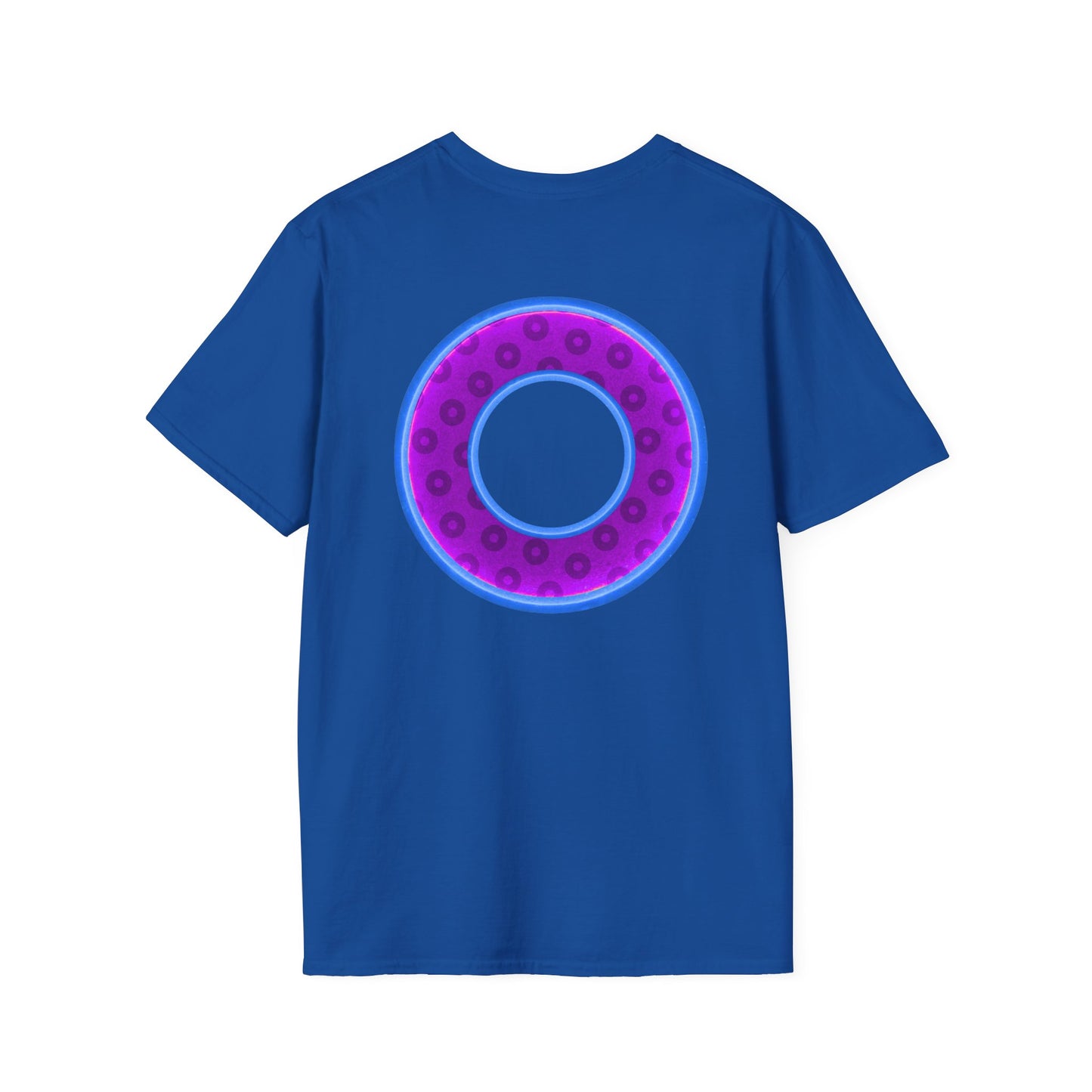 Plain Donuts/Unisex Soft-Style - "Plain Wide Mouthed Paradoxical Donuts" - purple/light royal blue donuts
