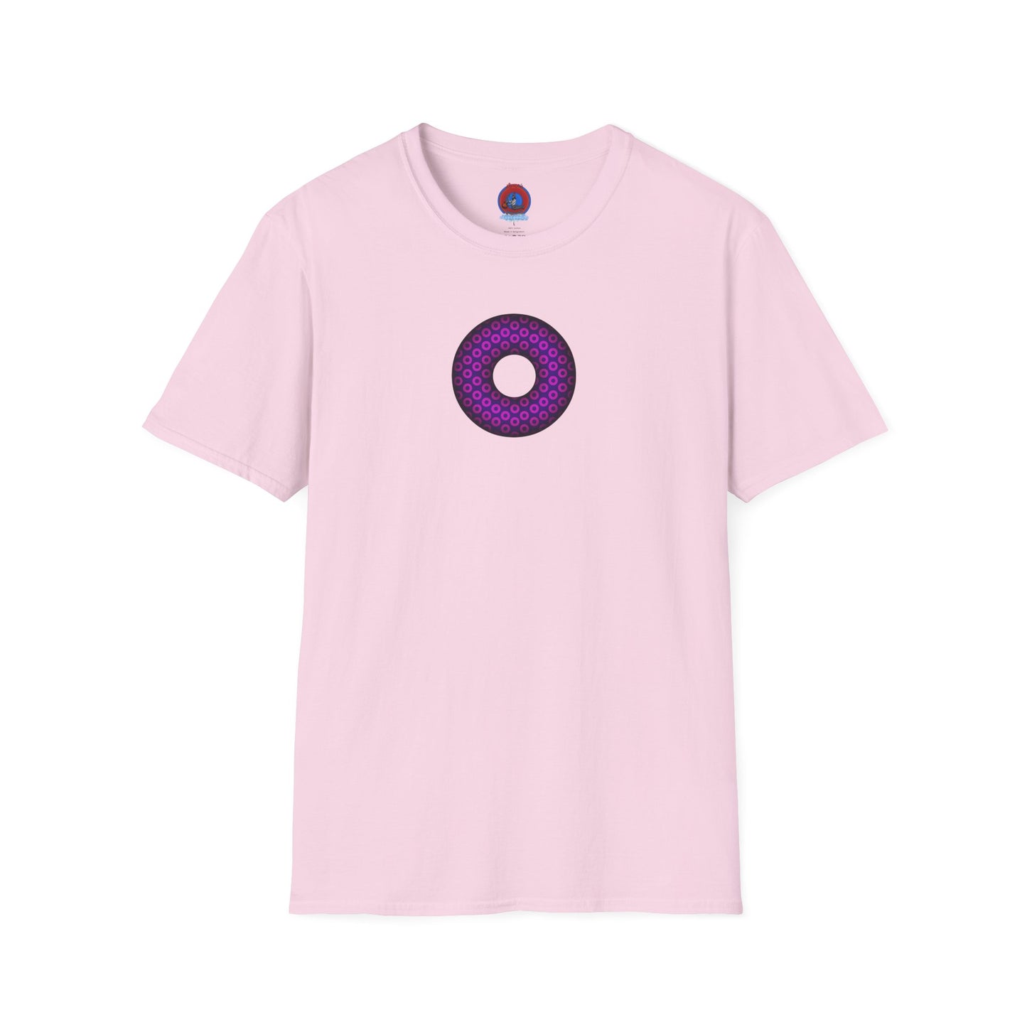 Plain Donuts/Unisex Soft-Style - "Plain Paradoxical Grided Donuts" - hot pink/purple donuts