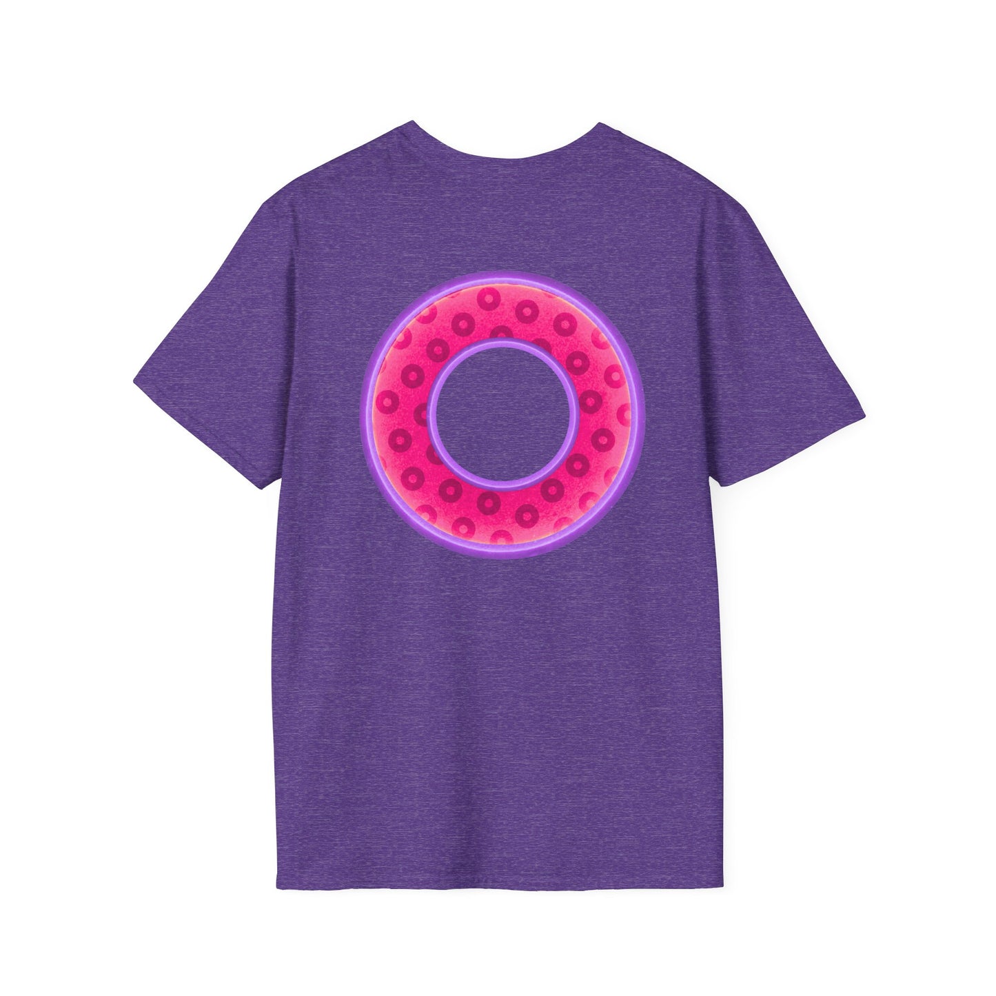 Plain Donuts/Unisex Soft-Style - "Plain Wide Mouthed Paradoxical Donuts" - magenta/light purple donuts