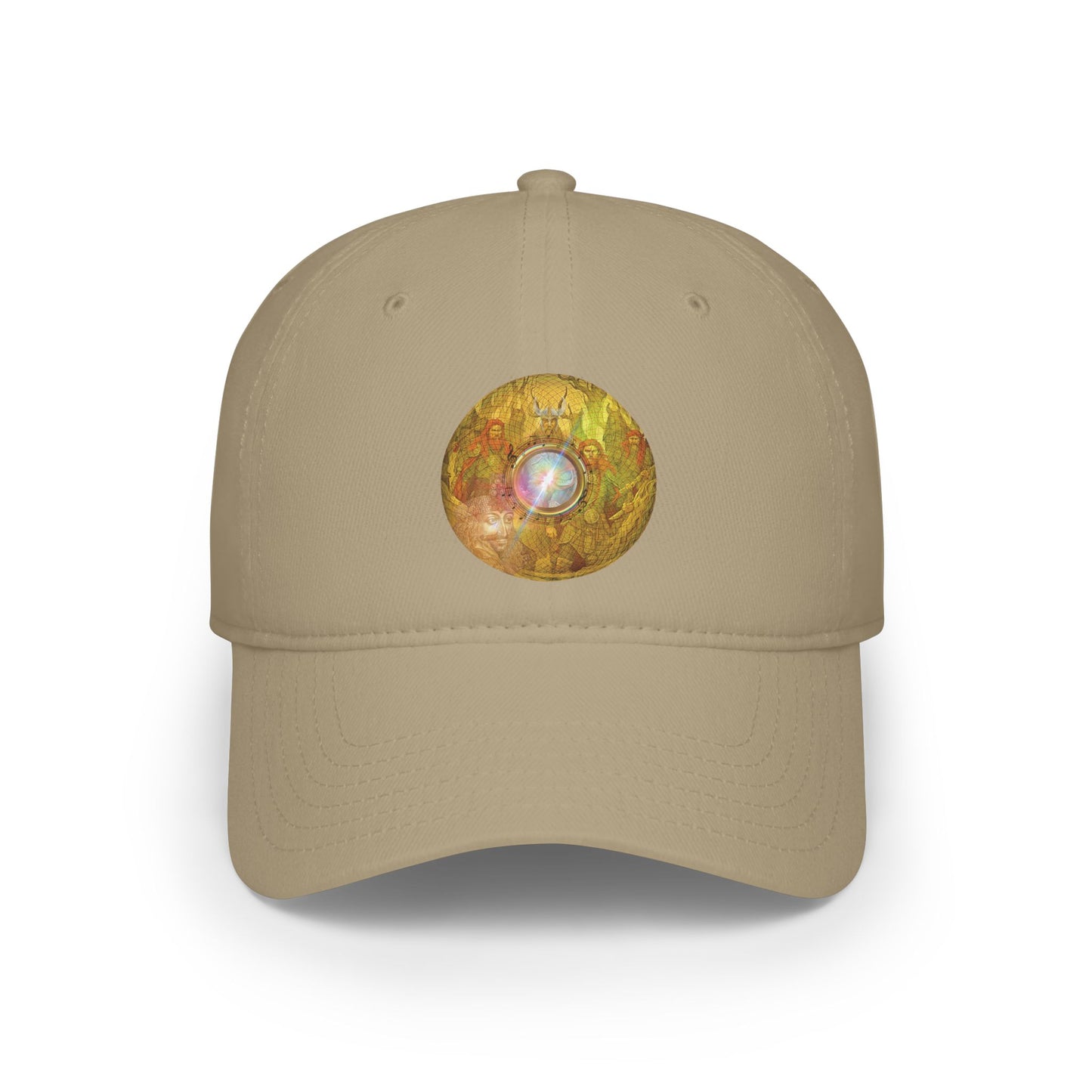 Lumpy Donut Baseball Cap - "Vald's Impaling Donut Cap" - golden symmetrical donut w/