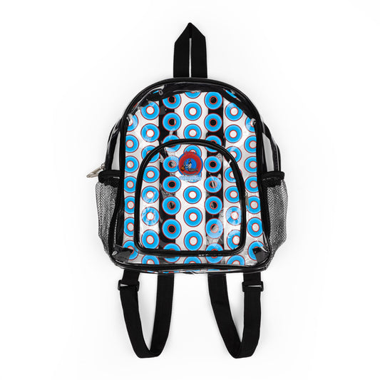 Lumpy Clear Pack/Concert Buddy - Plain Vivid Donut Print - light blue/red